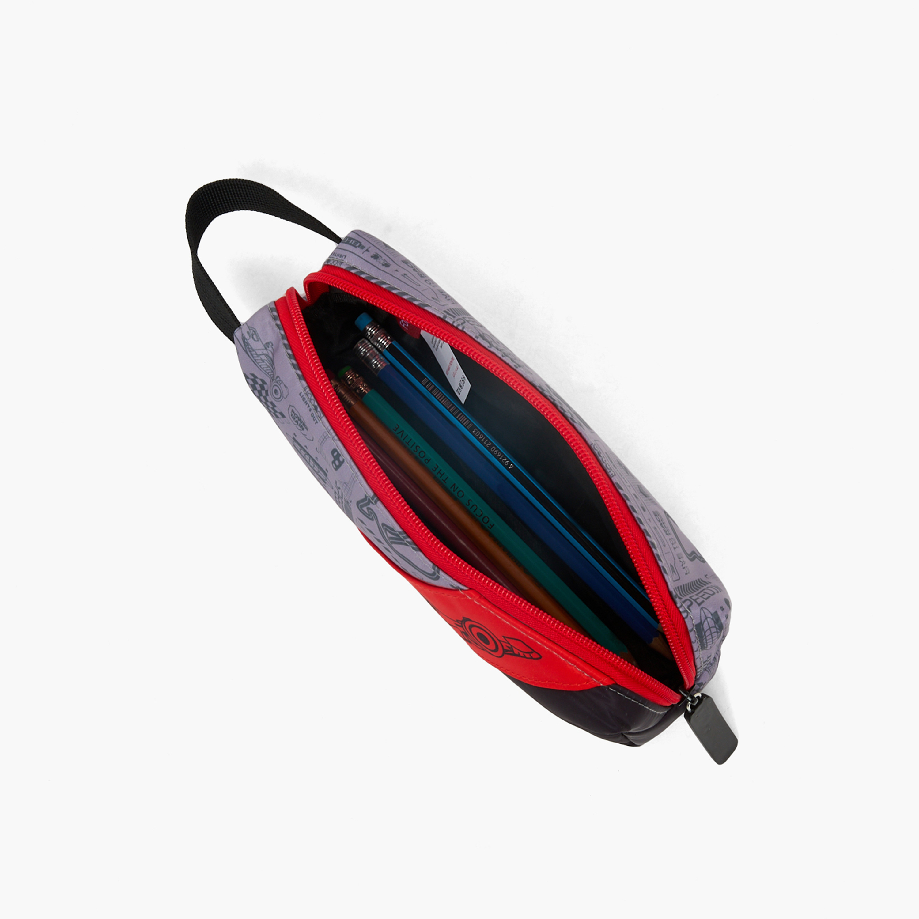 Formula One Racing Print Pencil Pouch with Zip Closure-school-stationery-pencilcases-image-7