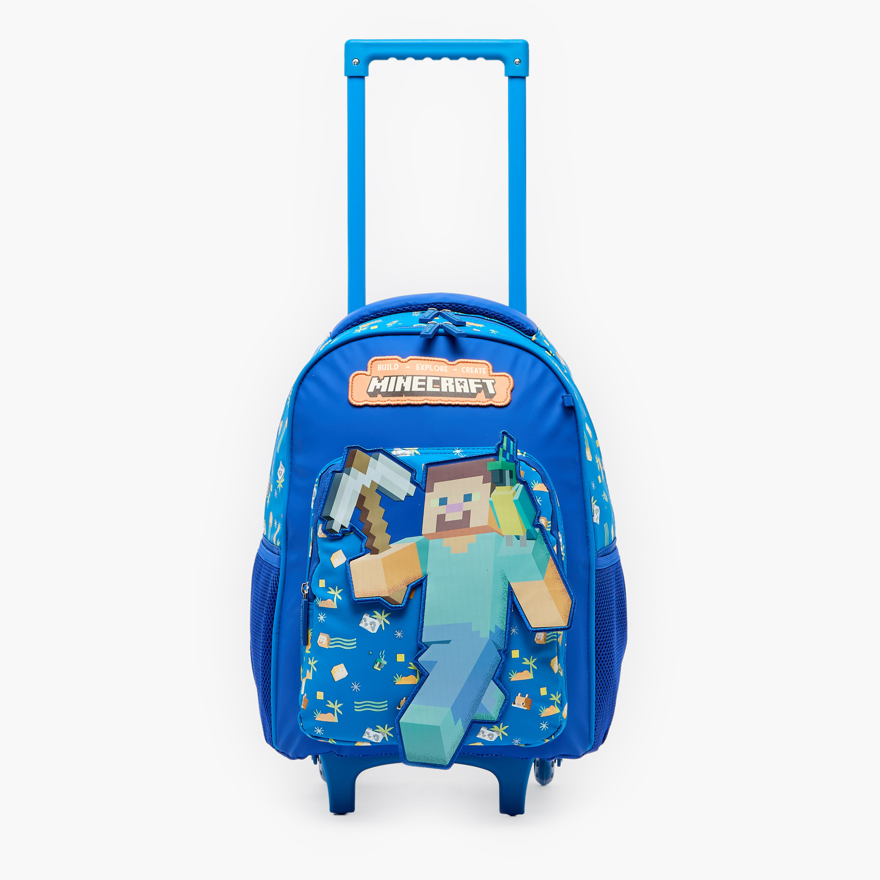 Microsoft Mojang Studios Minecraft Print Trolley Bag for Boys 5-8 Years with Wheels - 16 inches-school-bagsandbackpacks-trolleybags-image-4