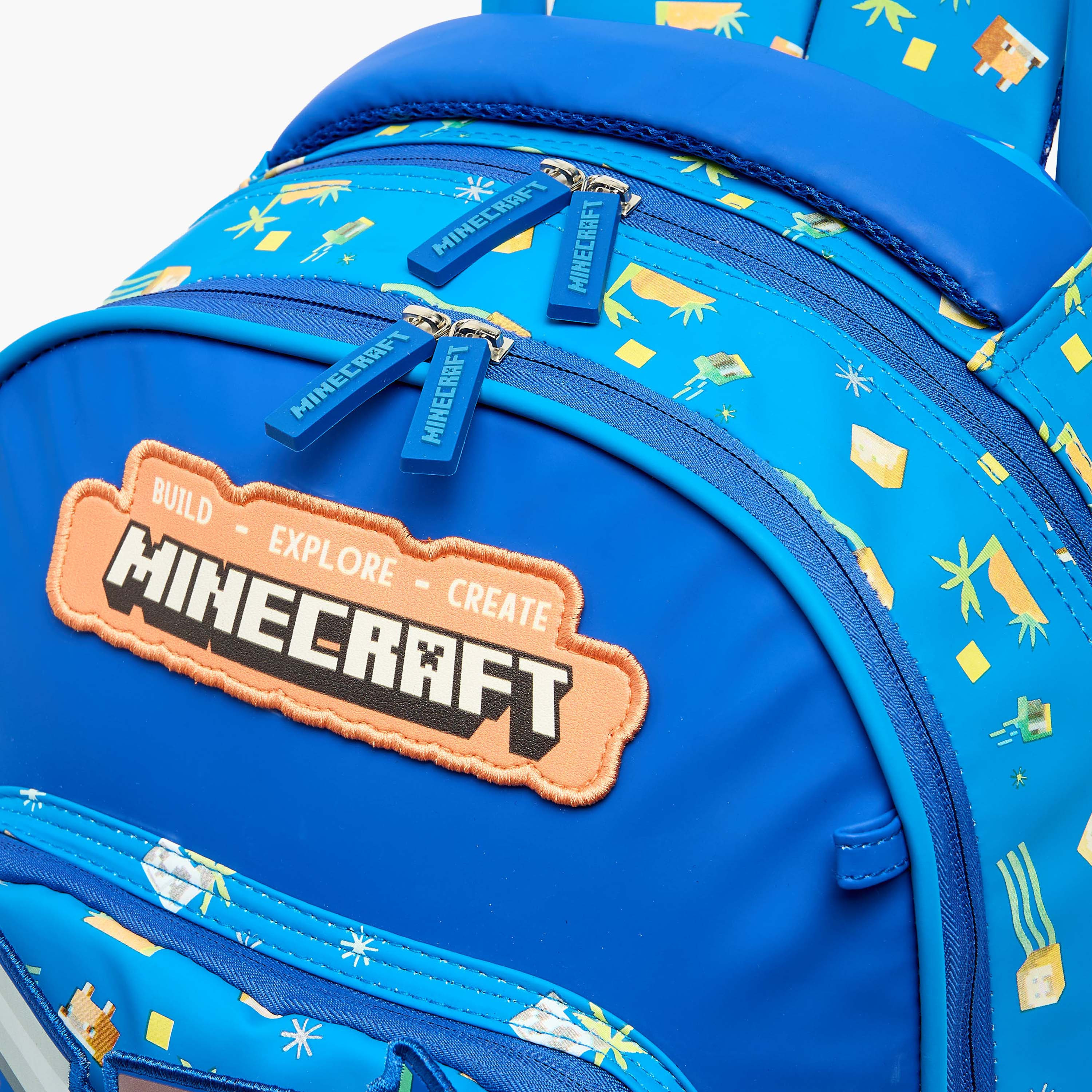 Microsoft Mojang Studios Minecraft Print Trolley Bag for Boys 5-8 Years with Wheels - 16 inches-school-bagsandbackpacks-trolleybags-image-5