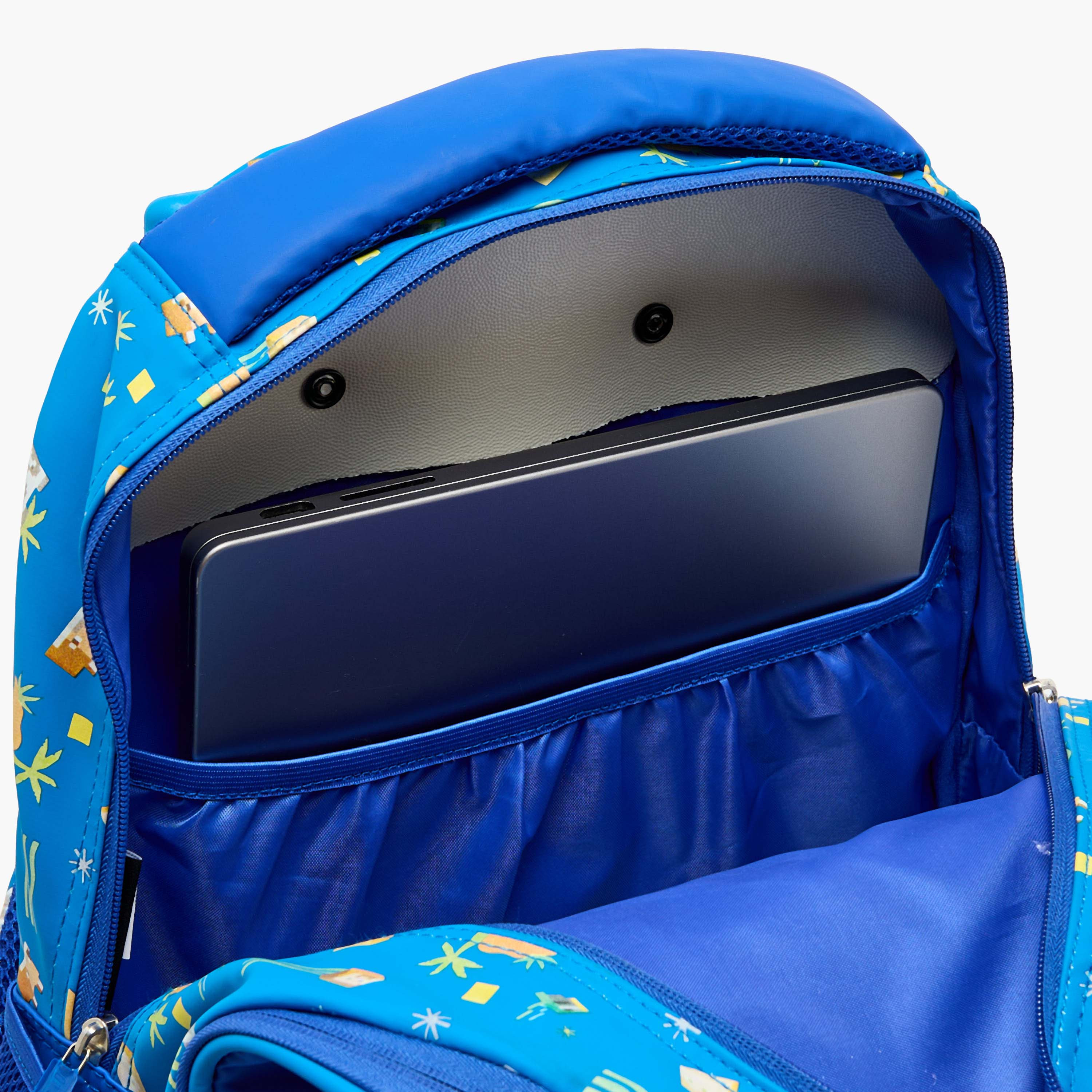 Microsoft Mojang Studios Minecraft Print Trolley Bag for Boys 5-8 Years with Wheels - 16 inches-school-bagsandbackpacks-trolleybags-image-6
