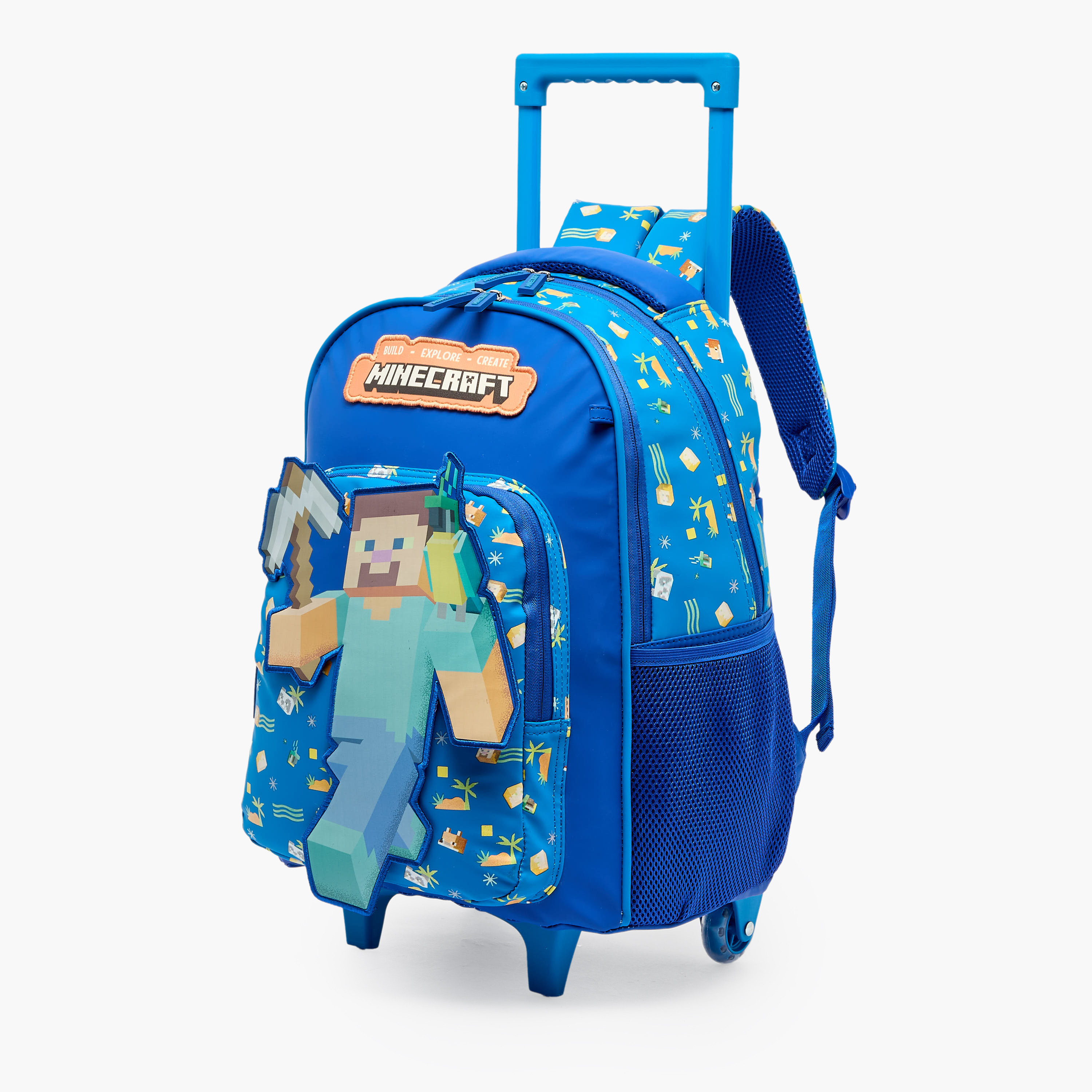 Microsoft Mojang Studios Minecraft Print Trolley Bag for Boys 5-8 Years with Wheels - 16 inches-school-bagsandbackpacks-trolleybags-image-8