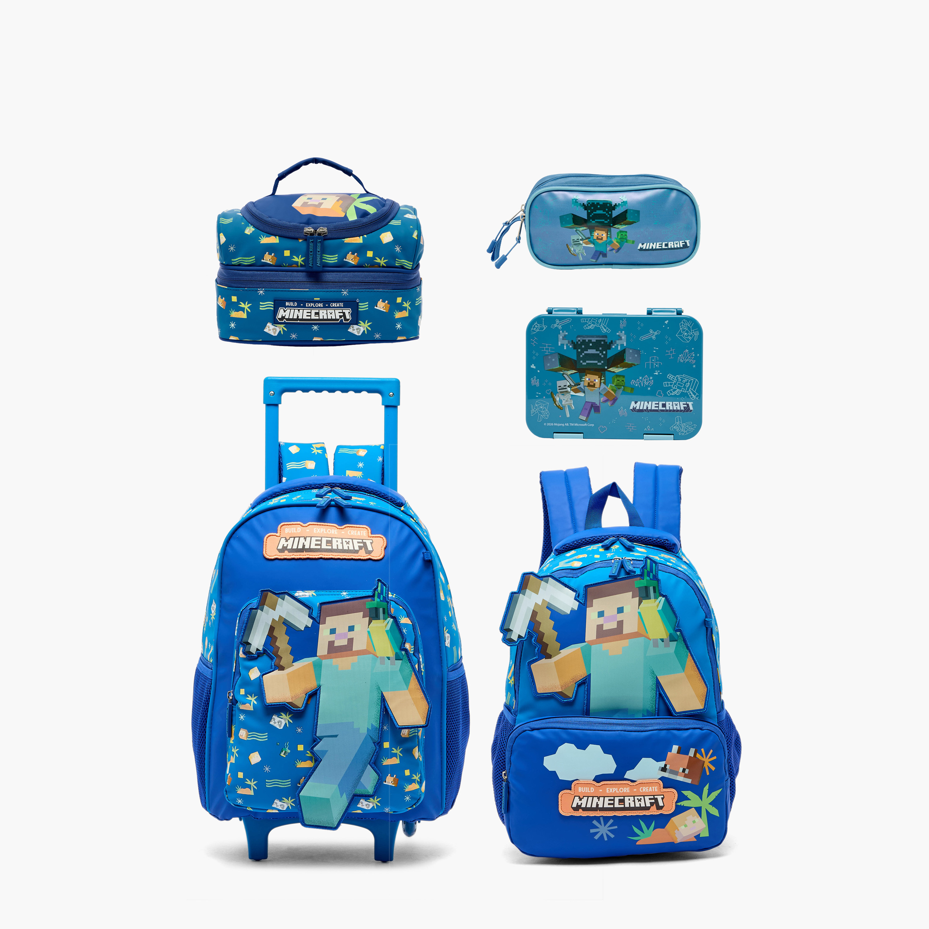 Microsoft Mojang Studios Minecraft Print Lunch Bag for Boys 5-8 Years with Top Handle-school-lunchessentials-lunchbags-image-9