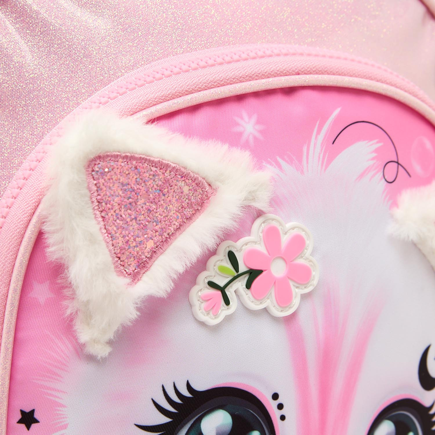 Juniors Cat Print Backpack for Girls 3-5 Years with Laptop Compartment - 14 inches-school-bagsandbackpacks-backpacks-image-3