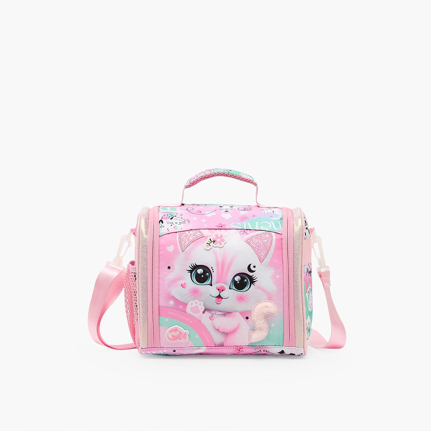 شنطة غداء بطبعات قطط عازلة للحرارة للبنات 5-8 سنوات من جونيورز-school-lunchessentials-lunchbags-image-1