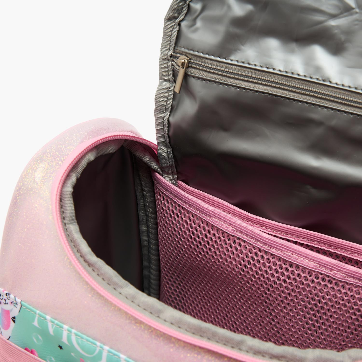 شنطة غداء بطبعات قطط عازلة للحرارة للبنات 5-8 سنوات من جونيورز-school-lunchessentials-lunchbags-image-4