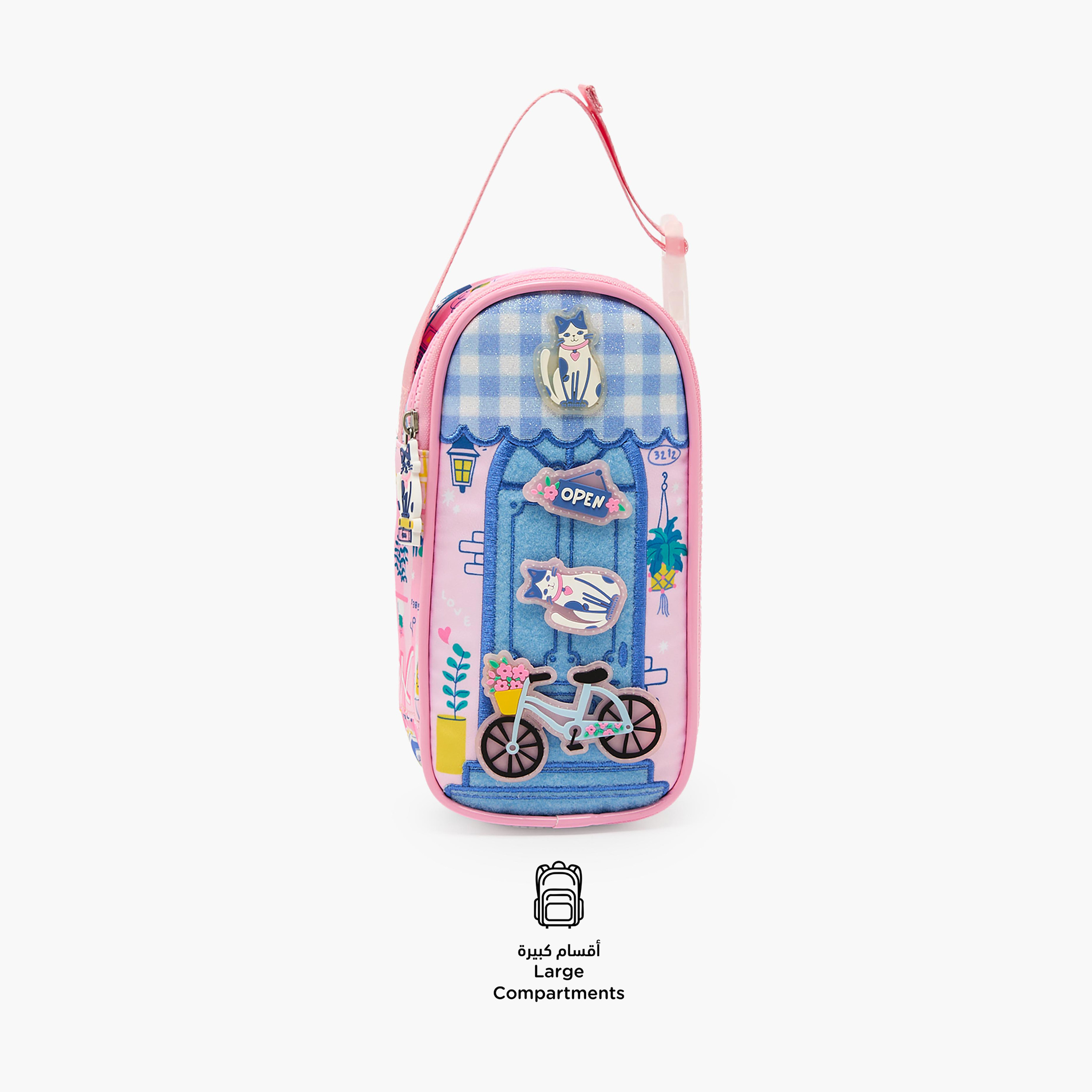 مقلمة بطبعات قطط بسحّاب إغلاق من جونيورز-school-stationery-pencilcases-image-2