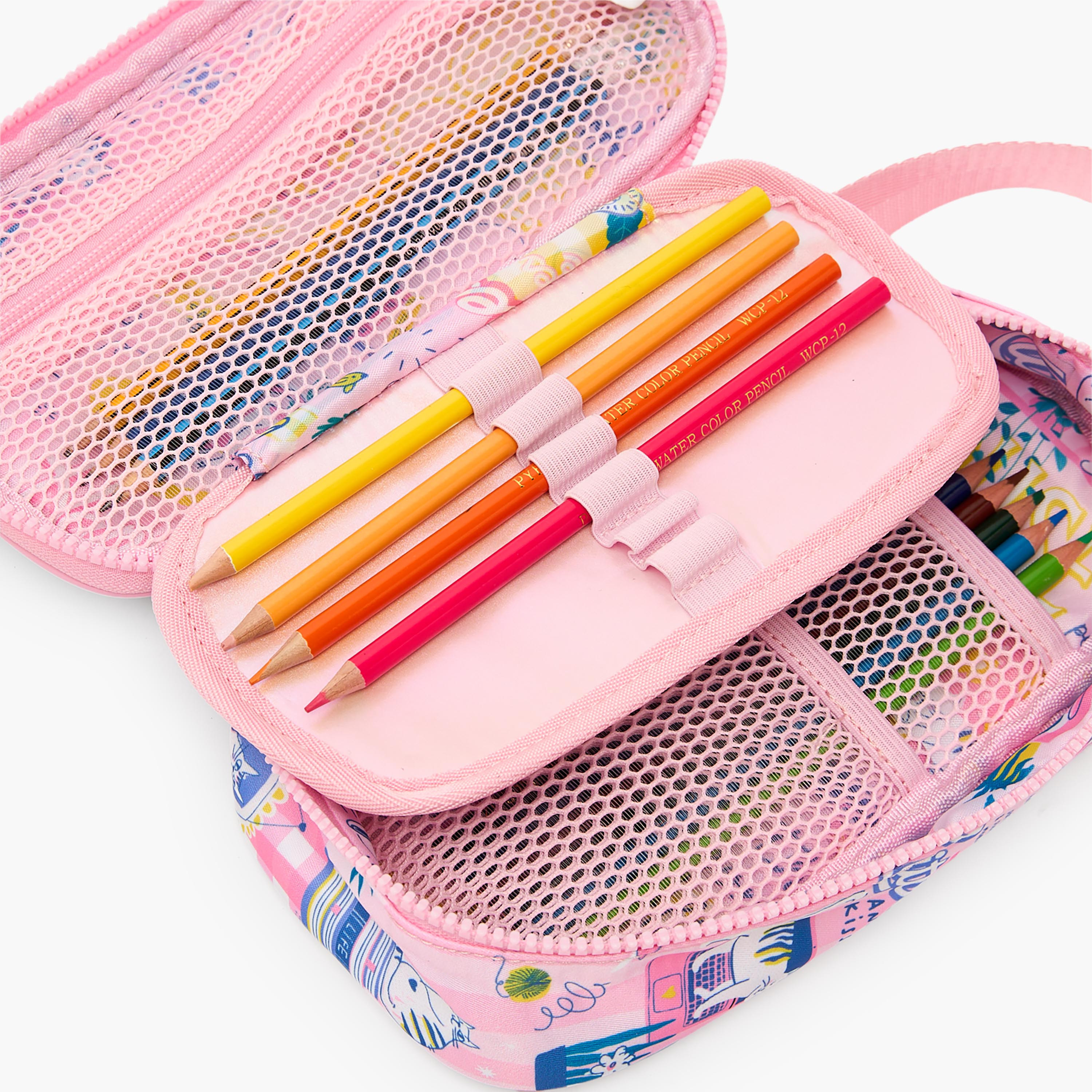 مقلمة بطبعات قطط بسحّاب إغلاق من جونيورز-school-stationery-pencilcases-image-7