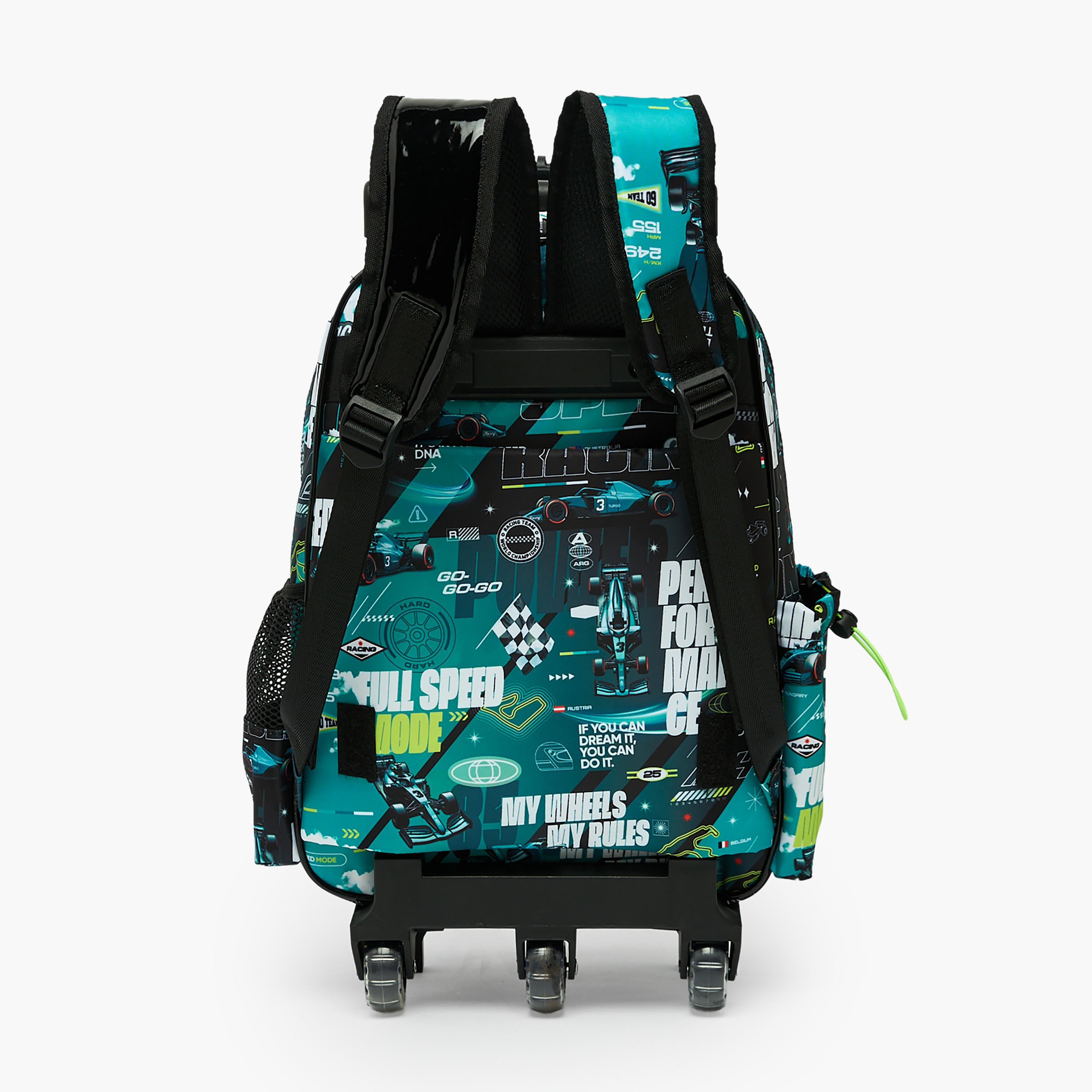 Juniors Cars Print Trolley Bag for Boys 5-8 Years with Durable Wheels - 16 inches-school-bagsandbackpacks-trolleybags-image-10
