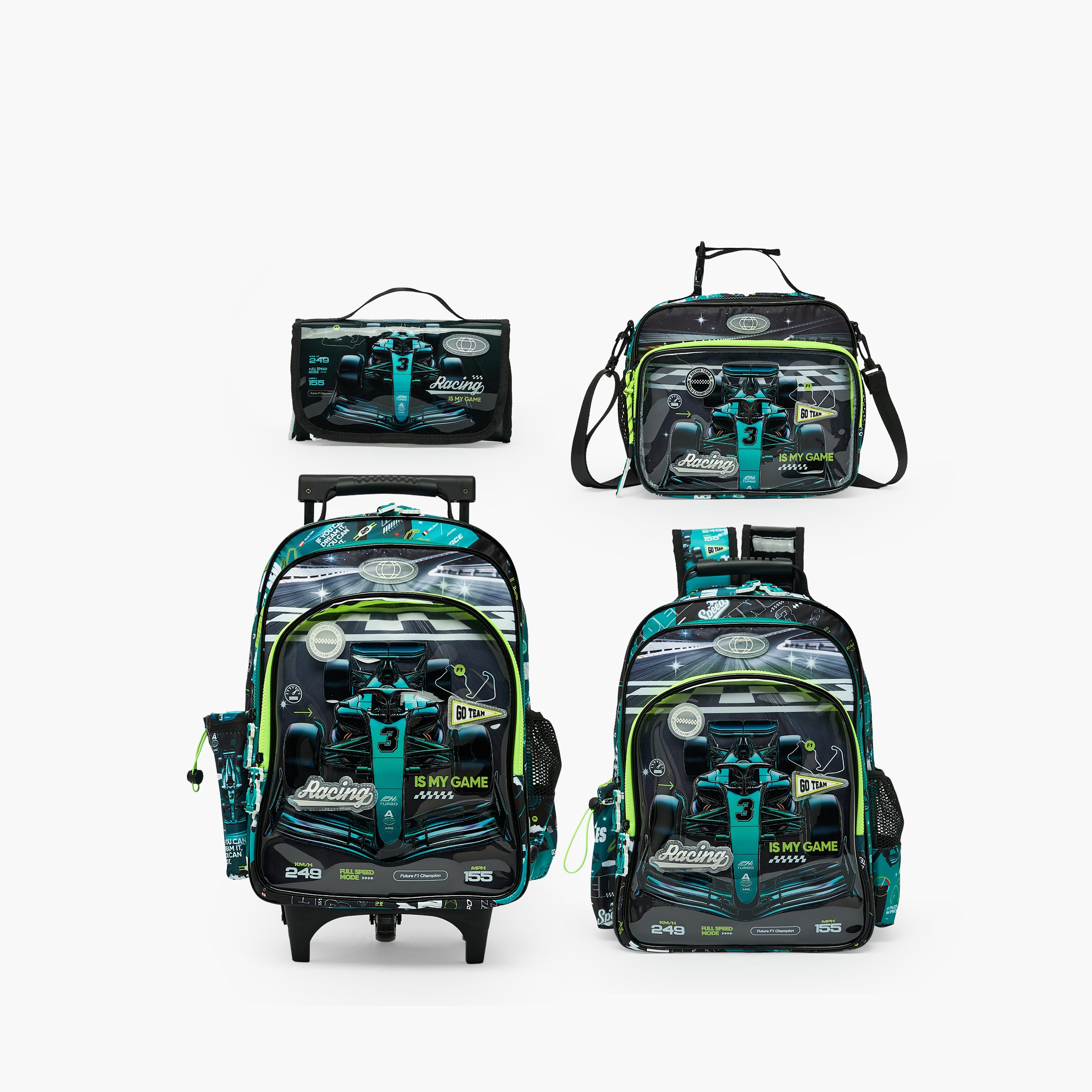Juniors Cars Print Trolley Bag for Boys 5-8 Years with Durable Wheels - 16 inches-school-bagsandbackpacks-trolleybags-image-12