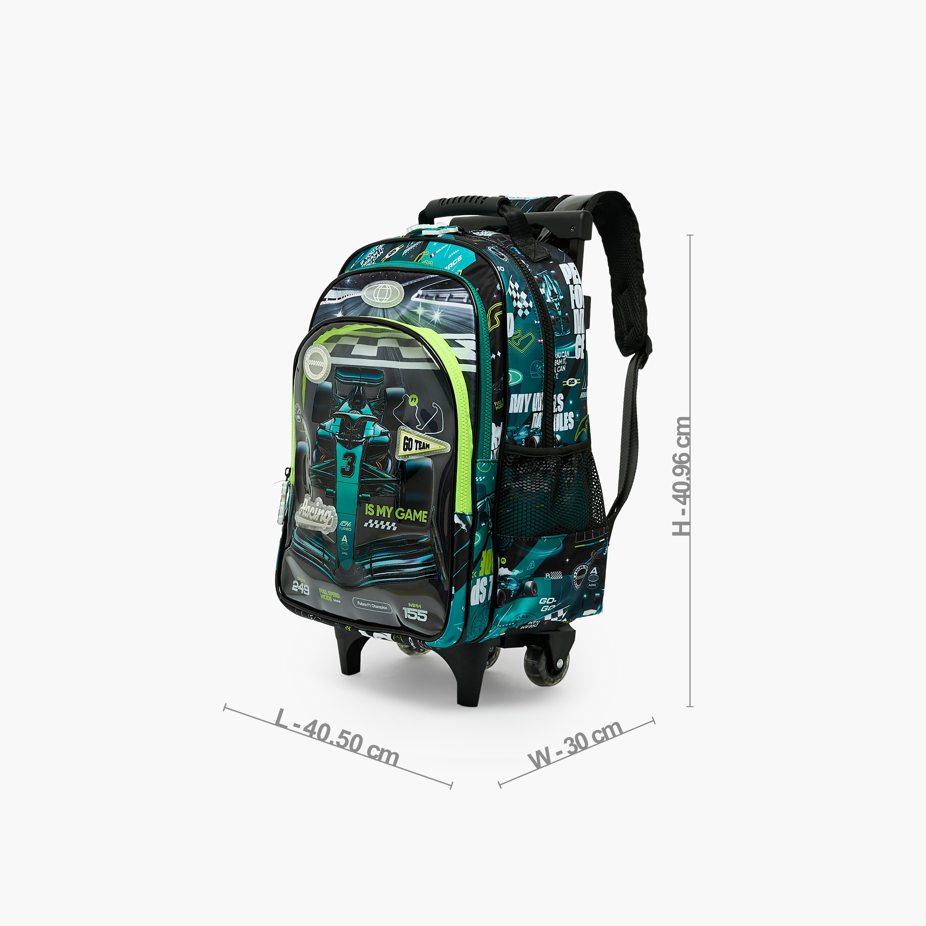 Juniors Cars Print Trolley Bag for Boys 5-8 Years with Durable Wheels - 16 inches-school-bagsandbackpacks-trolleybags-image-8