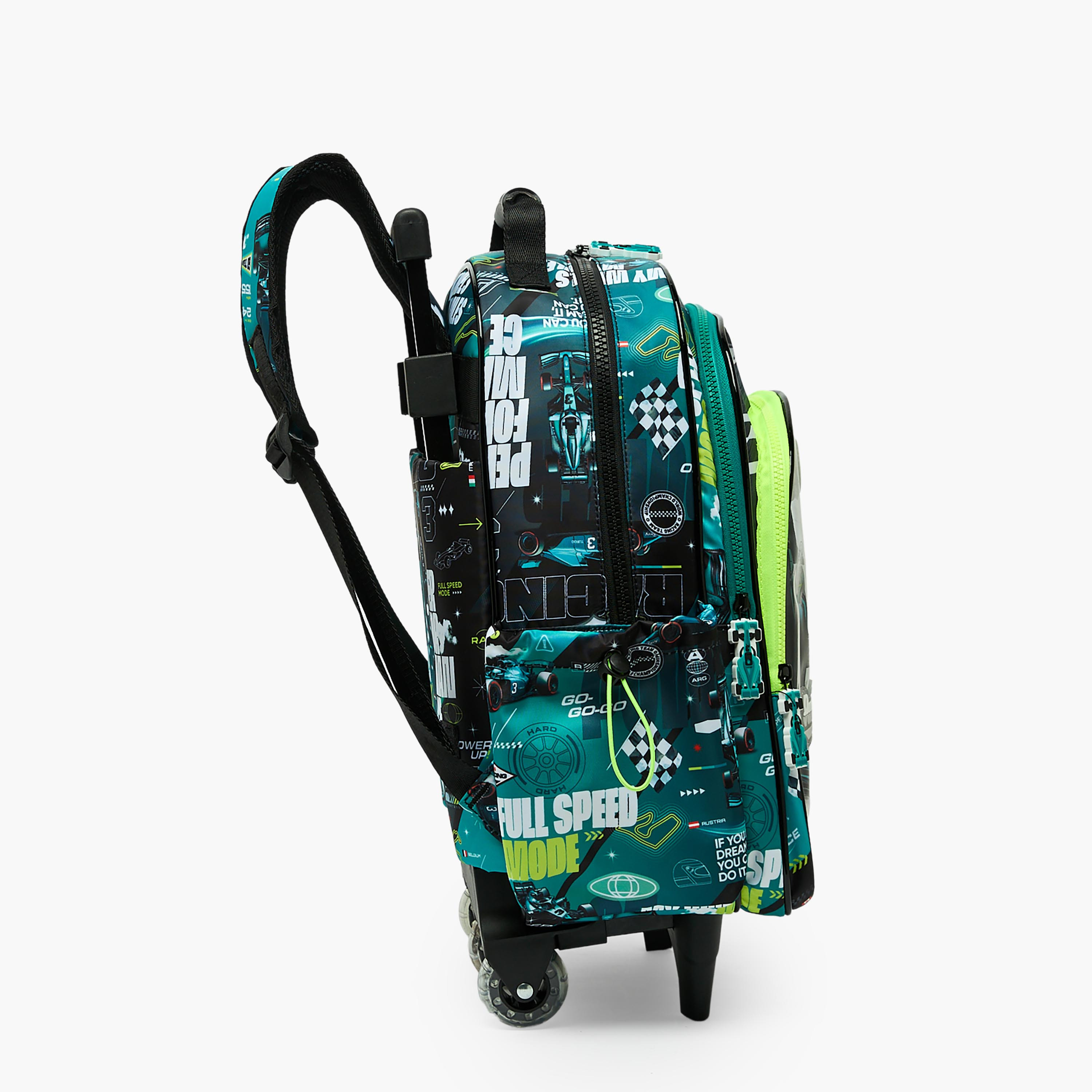 Juniors Cars Print Trolley Bag for Boys 5-8 Years with Durable Wheels - 16 inches-school-bagsandbackpacks-trolleybags-image-9
