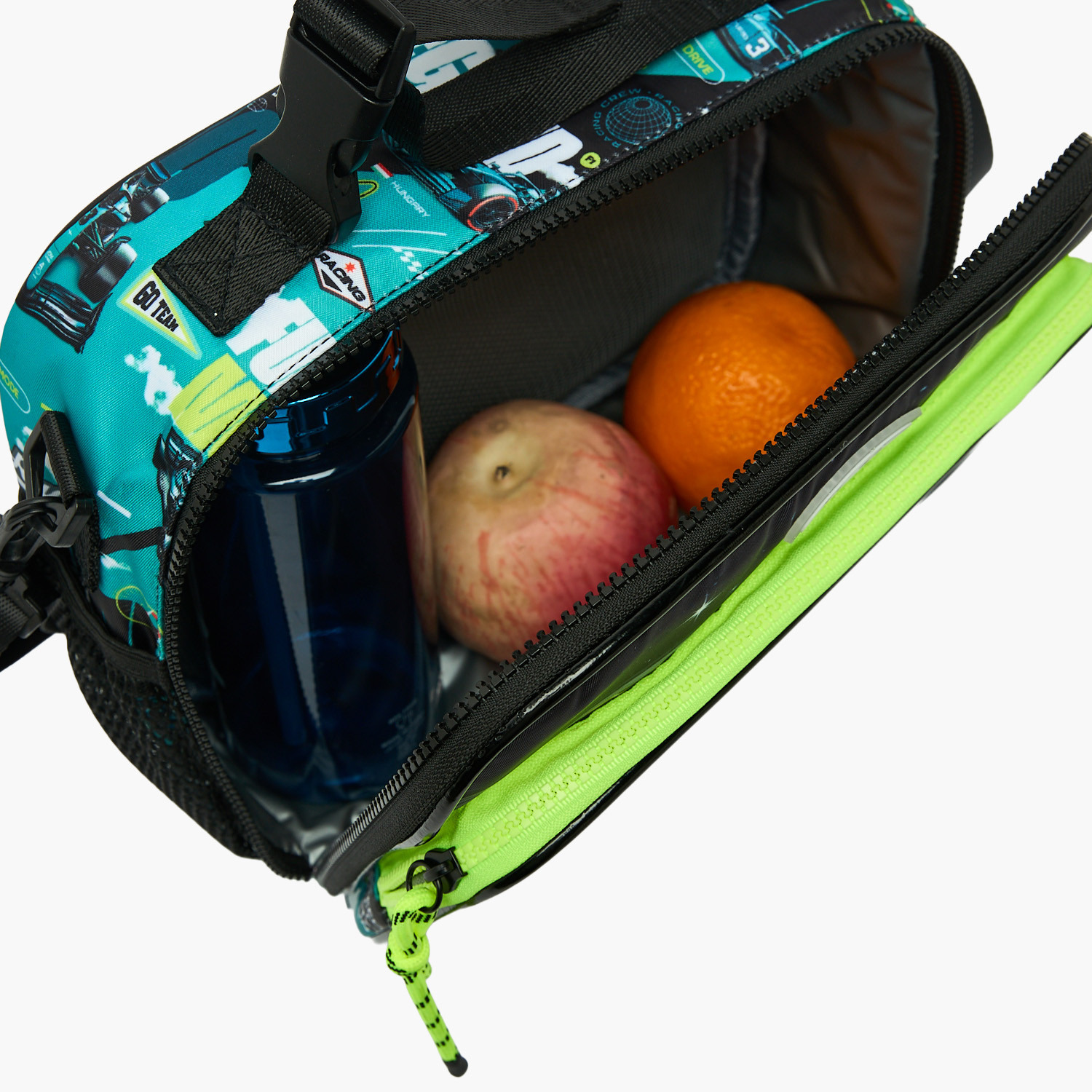 Juniors Racing Car Print Lunch Bag for Girls 5-8 Years with Insulation-school-lunchessentials-lunchbags-image-4