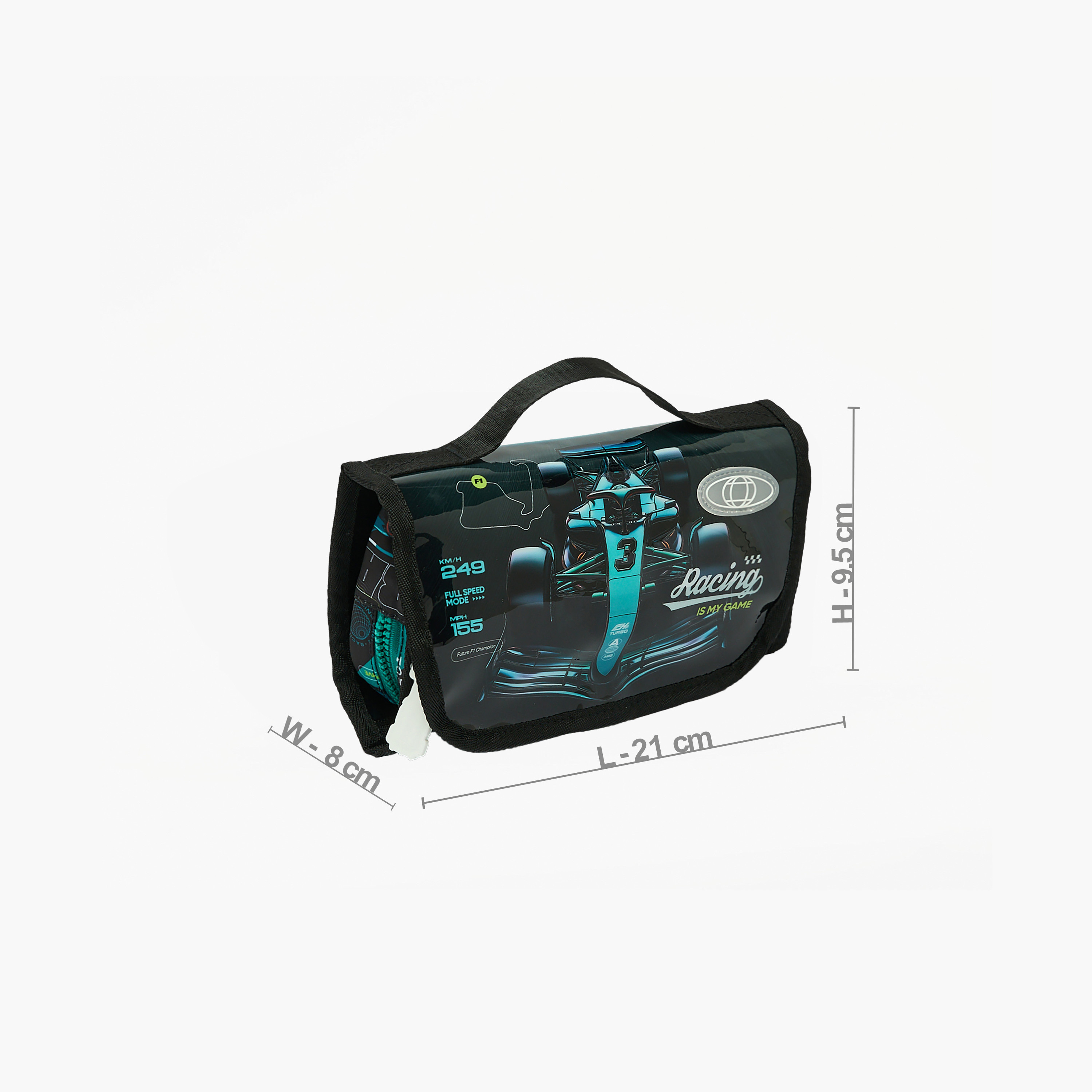 مقلمة بطبعات سيارات سباق مع مقبض علوي من جونيورز-school-stationery-pencilcases-image-3