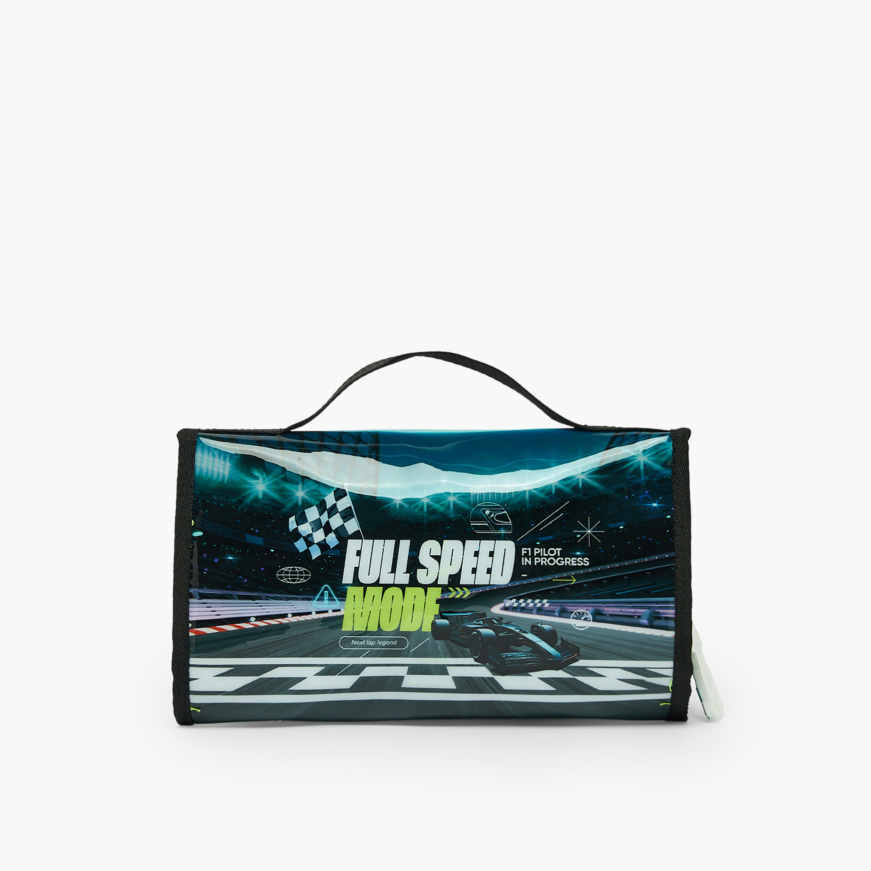 مقلمة بطبعات سيارات سباق مع مقبض علوي من جونيورز-school-stationery-pencilcases-image-4