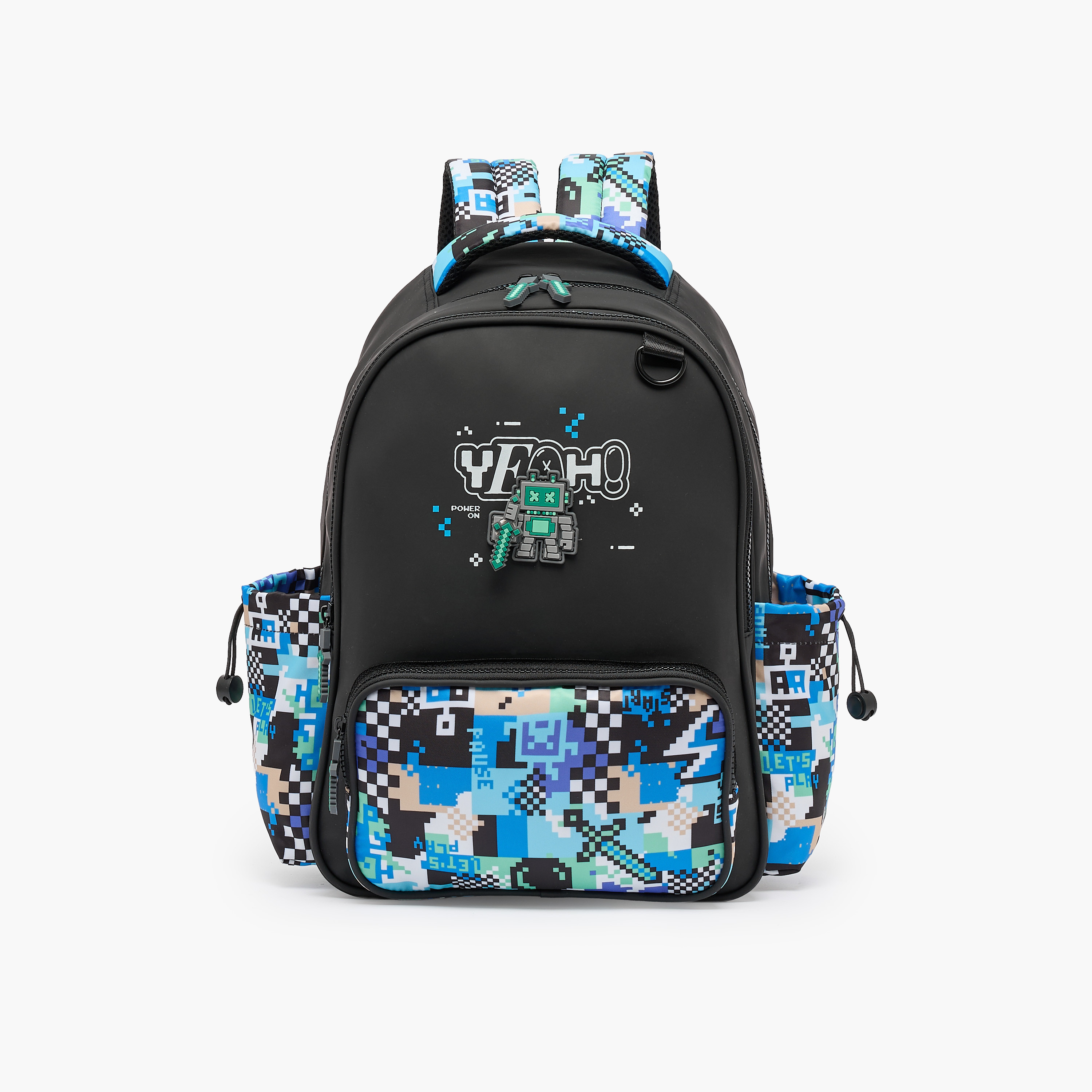 شنطة ظهر بجيب لابتوب وطبعات ألعاب للأولاد بعمر 5-8 سنوات من جونيورز - 15 بوصة-school-bagsandbackpacks-backpacks-image-1