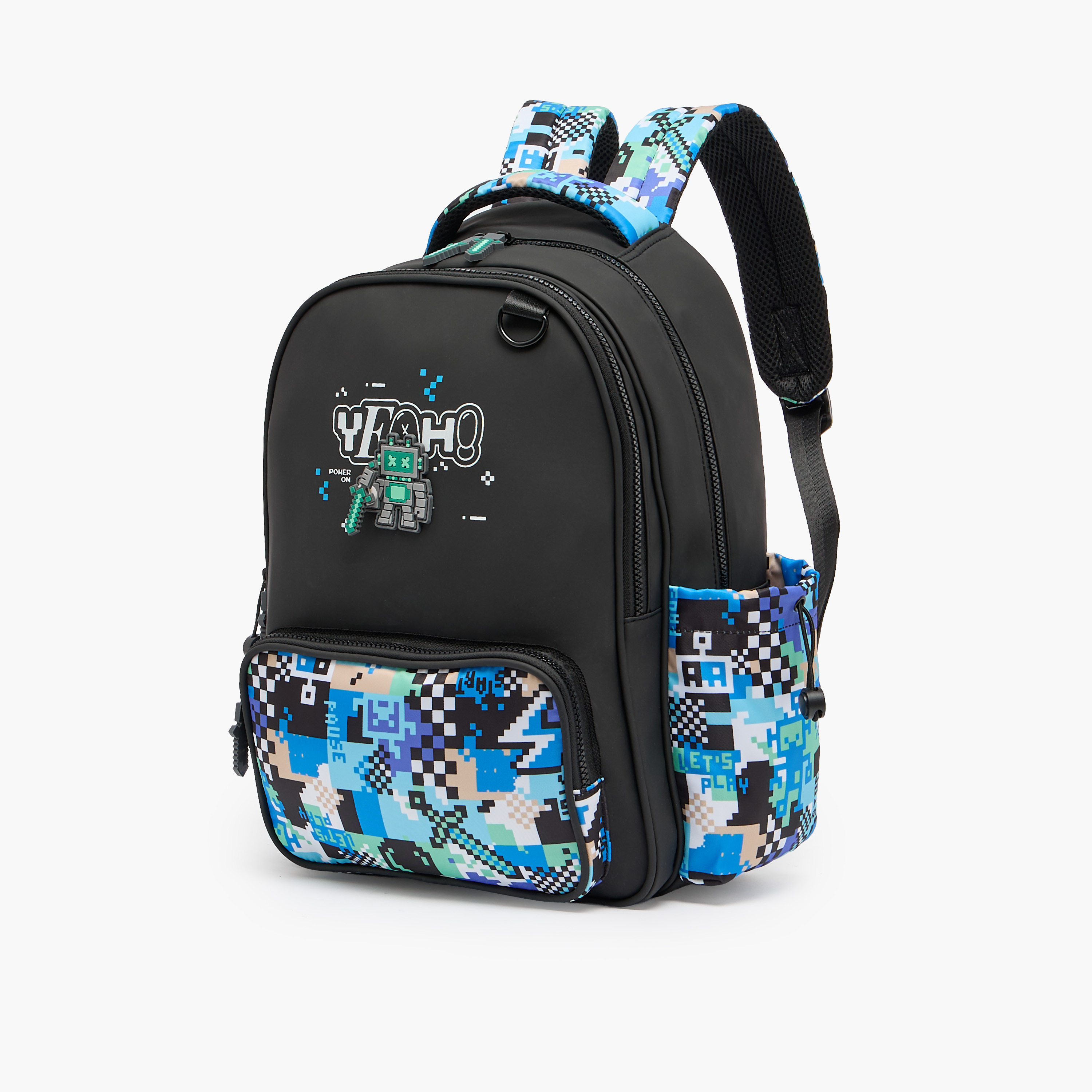 شنطة ظهر بجيب لابتوب وطبعات ألعاب للأولاد بعمر 5-8 سنوات من جونيورز - 15 بوصة-school-bagsandbackpacks-backpacks-image-6