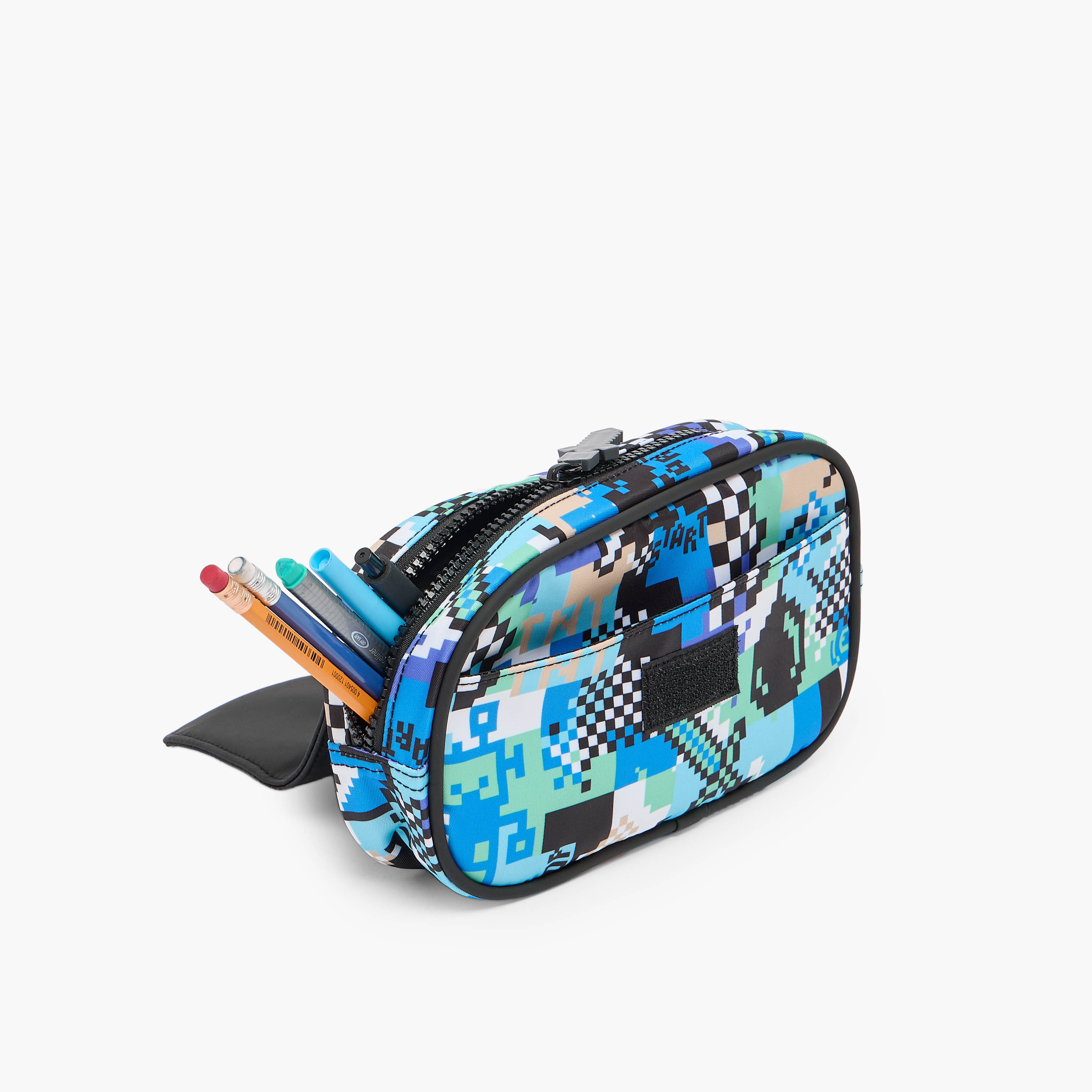 مقلمة بطبعات ألعاب إلكترونية بطية إغلاق من جونيورز-school-stationery-pencilcases-image-6