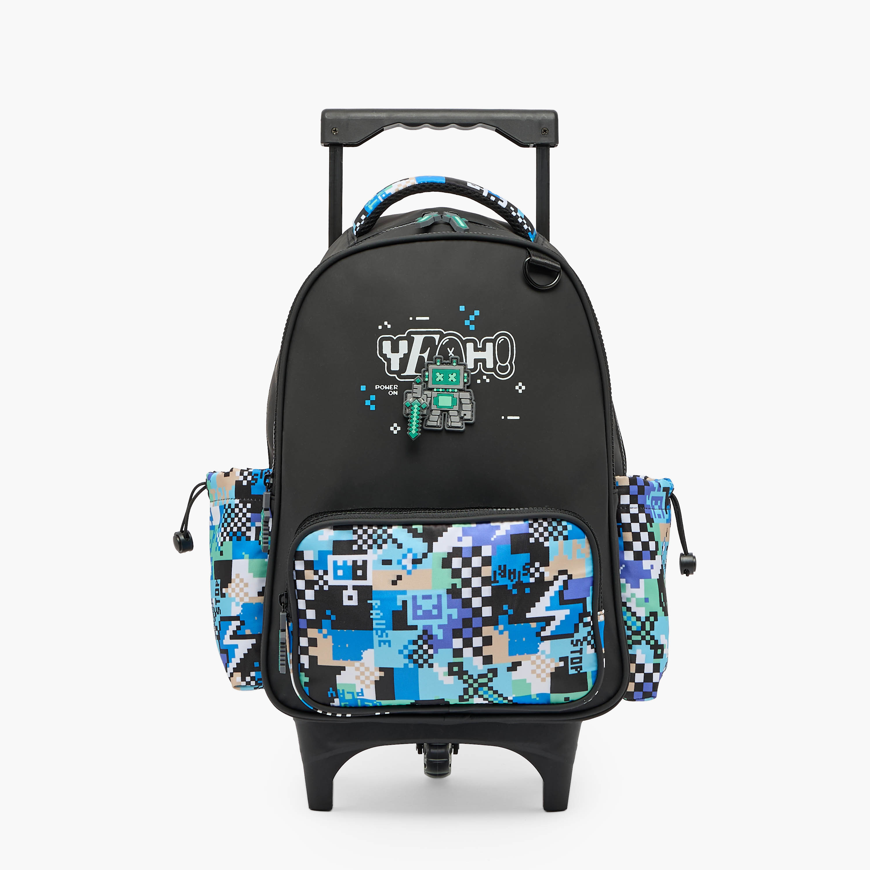 Juniors Gaming Print Trolley Bag for Boys 5-8 Years with Durable Wheels - 16 inches-school-bagsandbackpacks-trolleybags-image-1