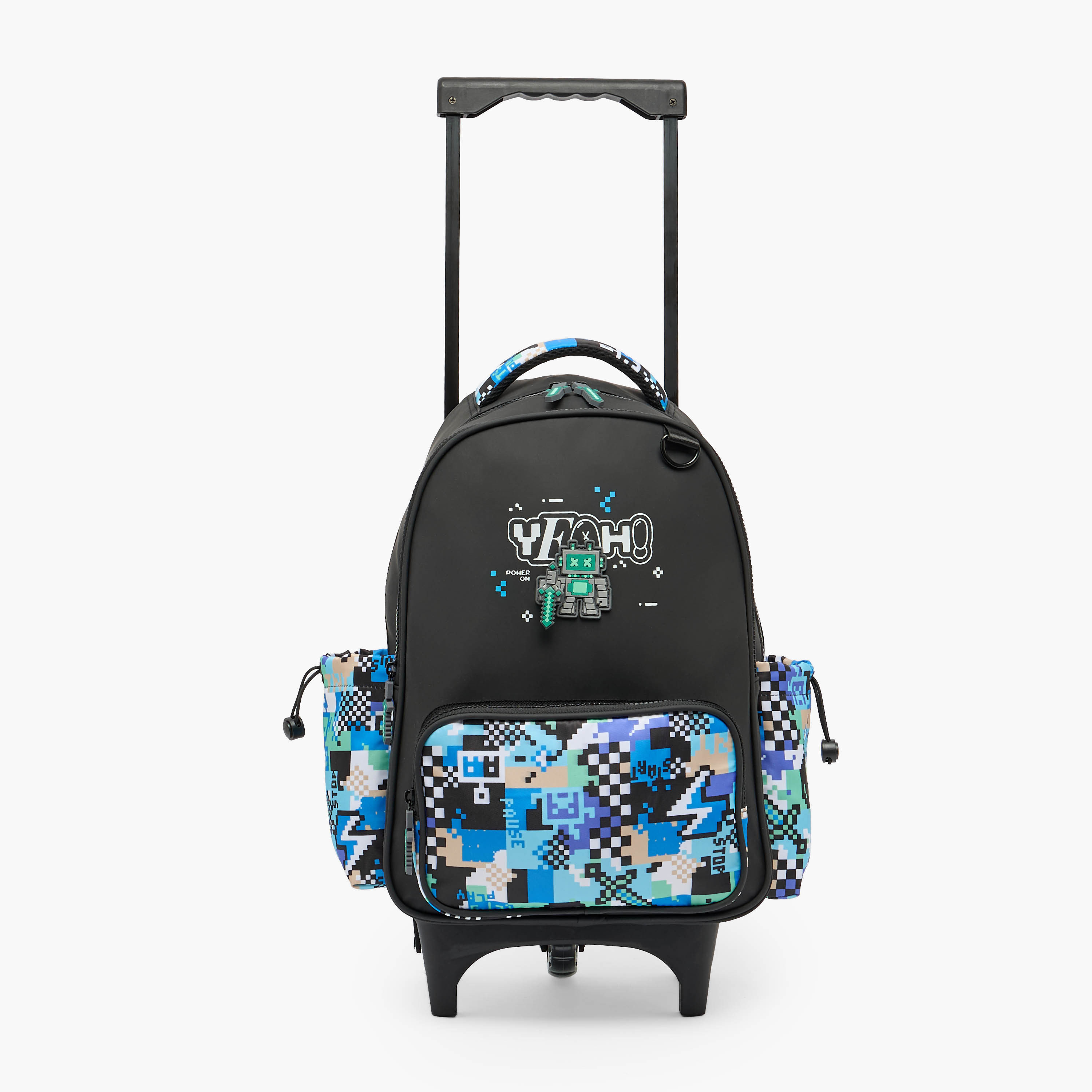 Juniors Gaming Print Trolley Bag for Boys 5-8 Years with Durable Wheels - 16 inches-school-bagsandbackpacks-trolleybags-image-4