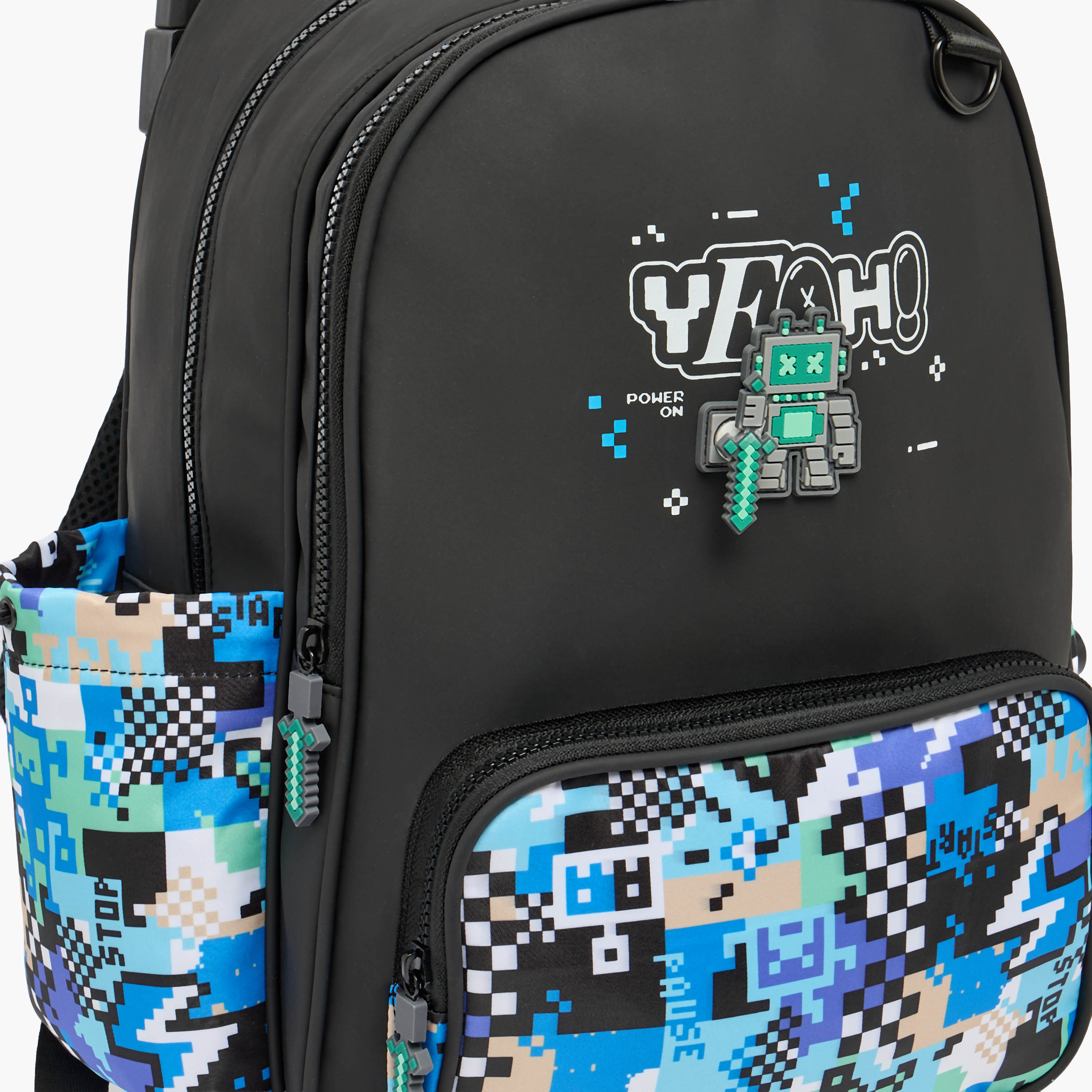 Juniors Gaming Print Trolley Bag for Boys 5-8 Years with Durable Wheels - 16 inches-school-bagsandbackpacks-trolleybags-image-5