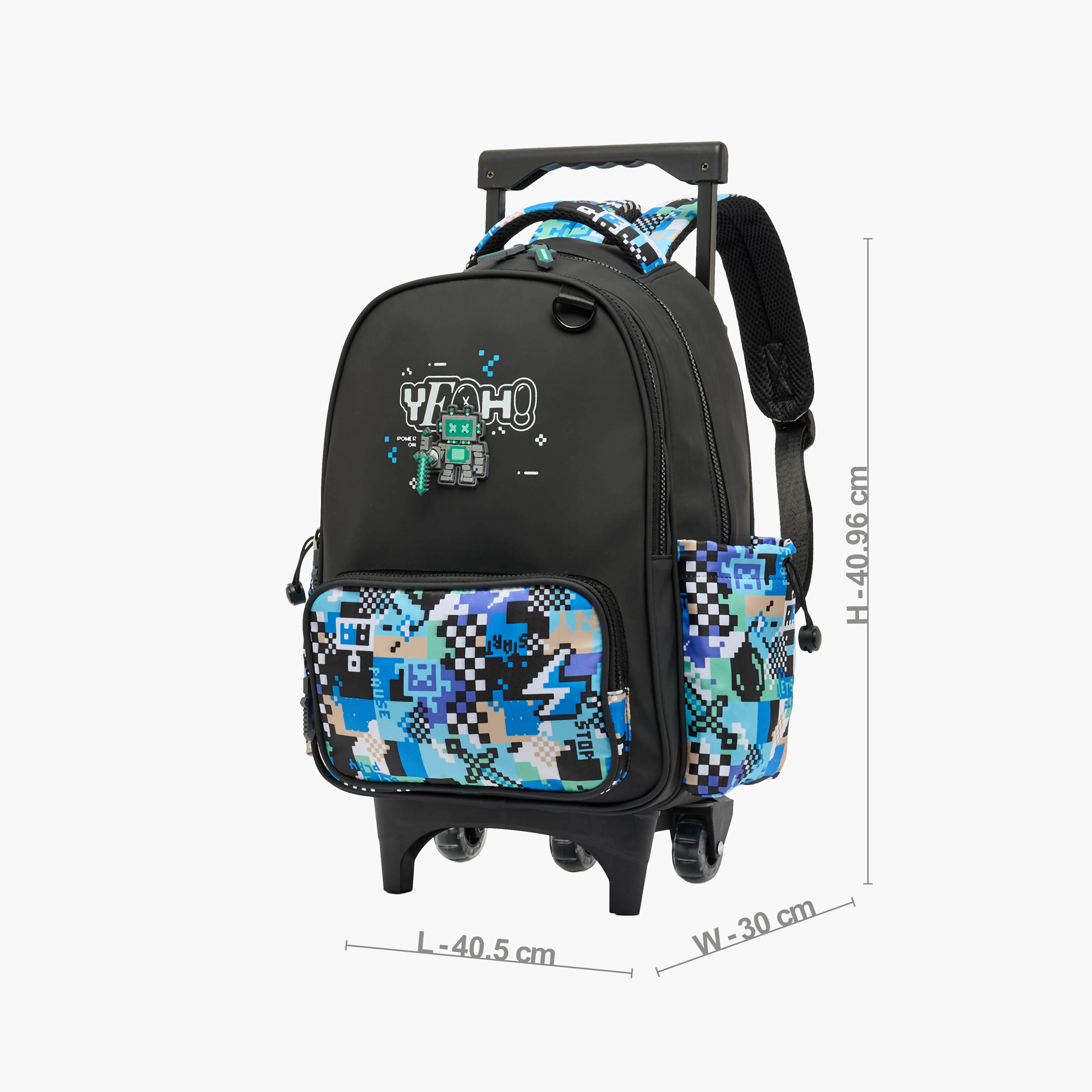 Juniors Gaming Print Trolley Bag for Boys 5-8 Years with Durable Wheels - 16 inches-school-bagsandbackpacks-trolleybags-image-8