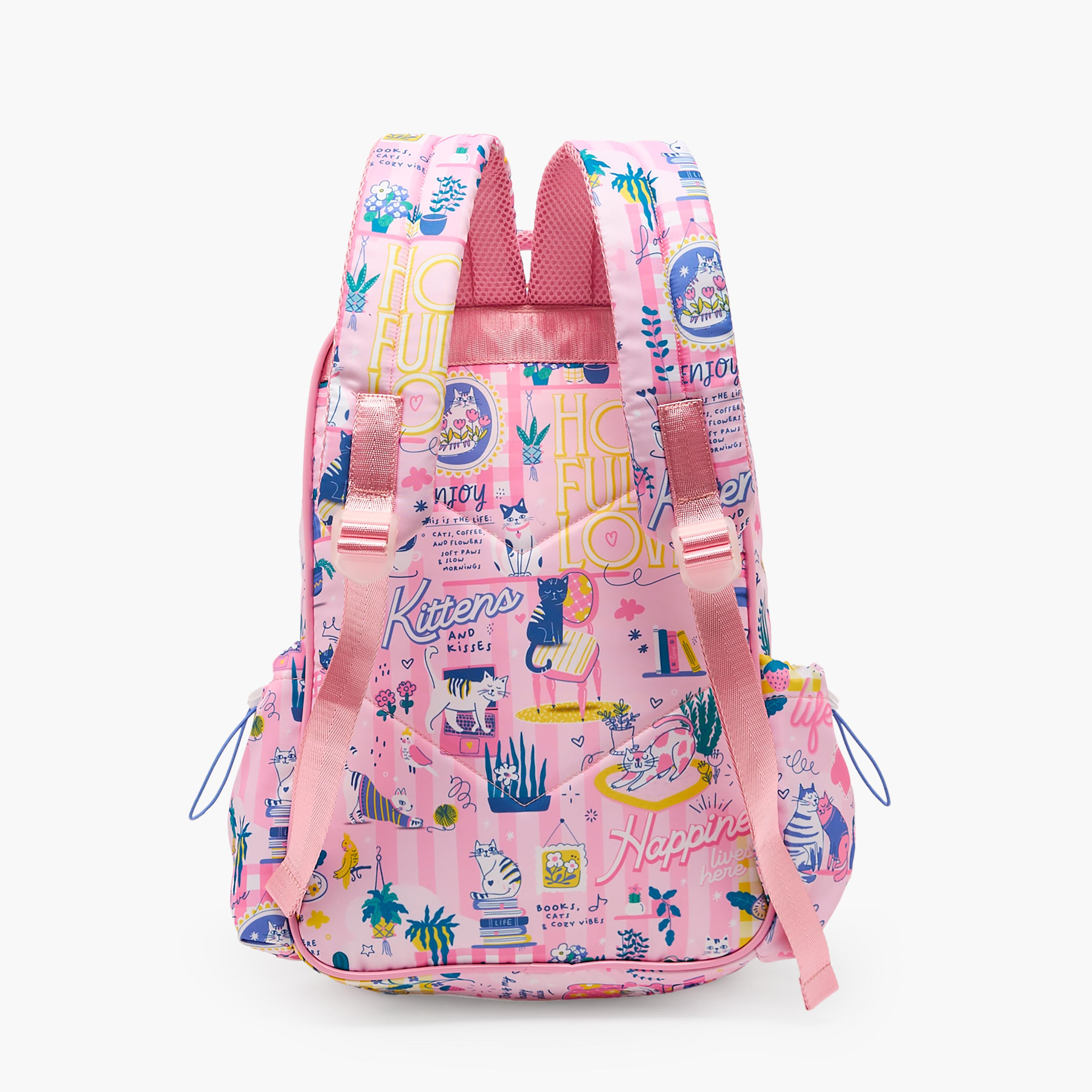 شنطة ظهر بطبعات للبنات بعمر 5 إلى 8 سنوات مع أحزمة كتف مبطنة من جونيورز - 16 بوصة-school-bagsandbackpacks-backpacks-image-10