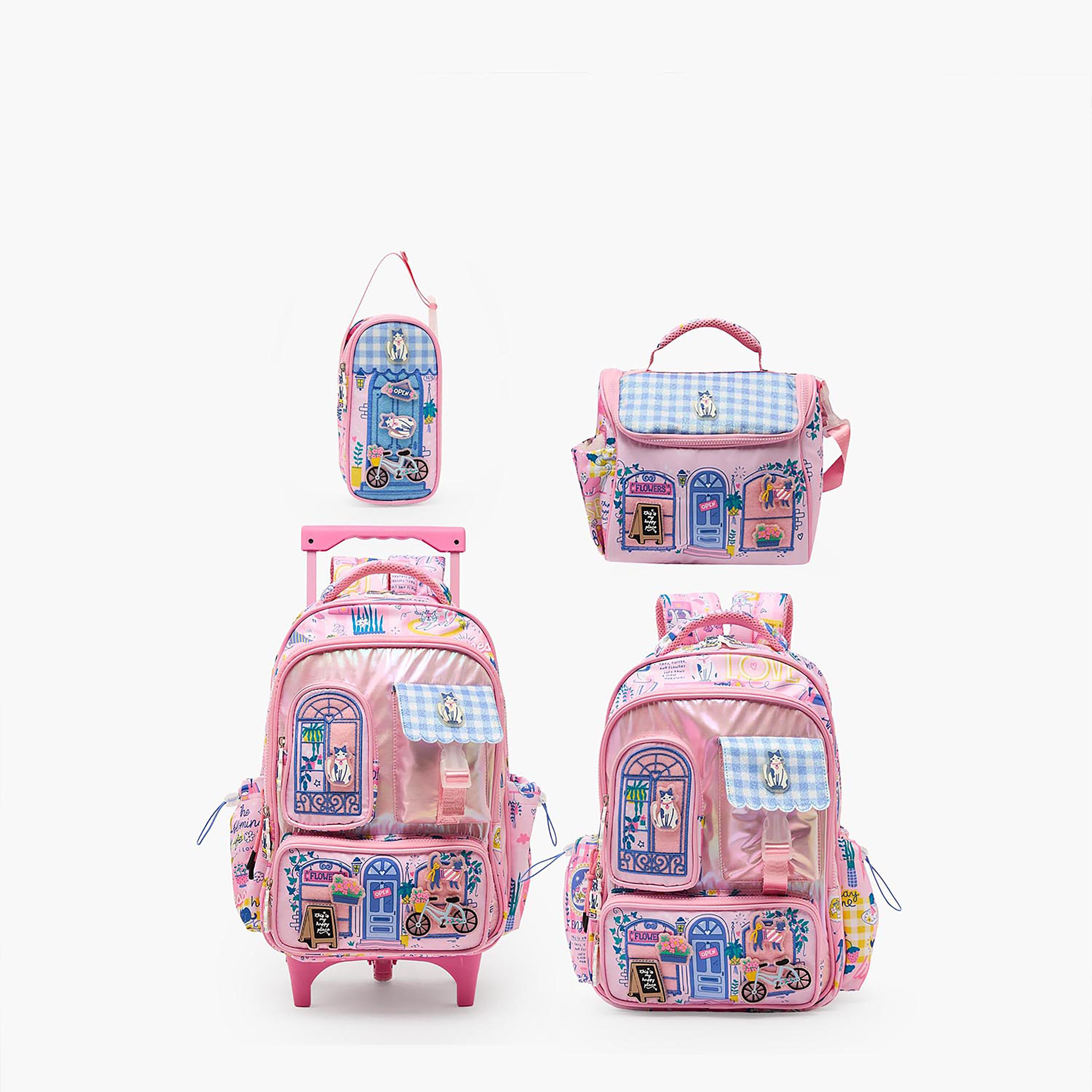 شنطة ظهر بطبعات للبنات بعمر 5 إلى 8 سنوات مع أحزمة كتف مبطنة من جونيورز - 16 بوصة-school-bagsandbackpacks-backpacks-image-11