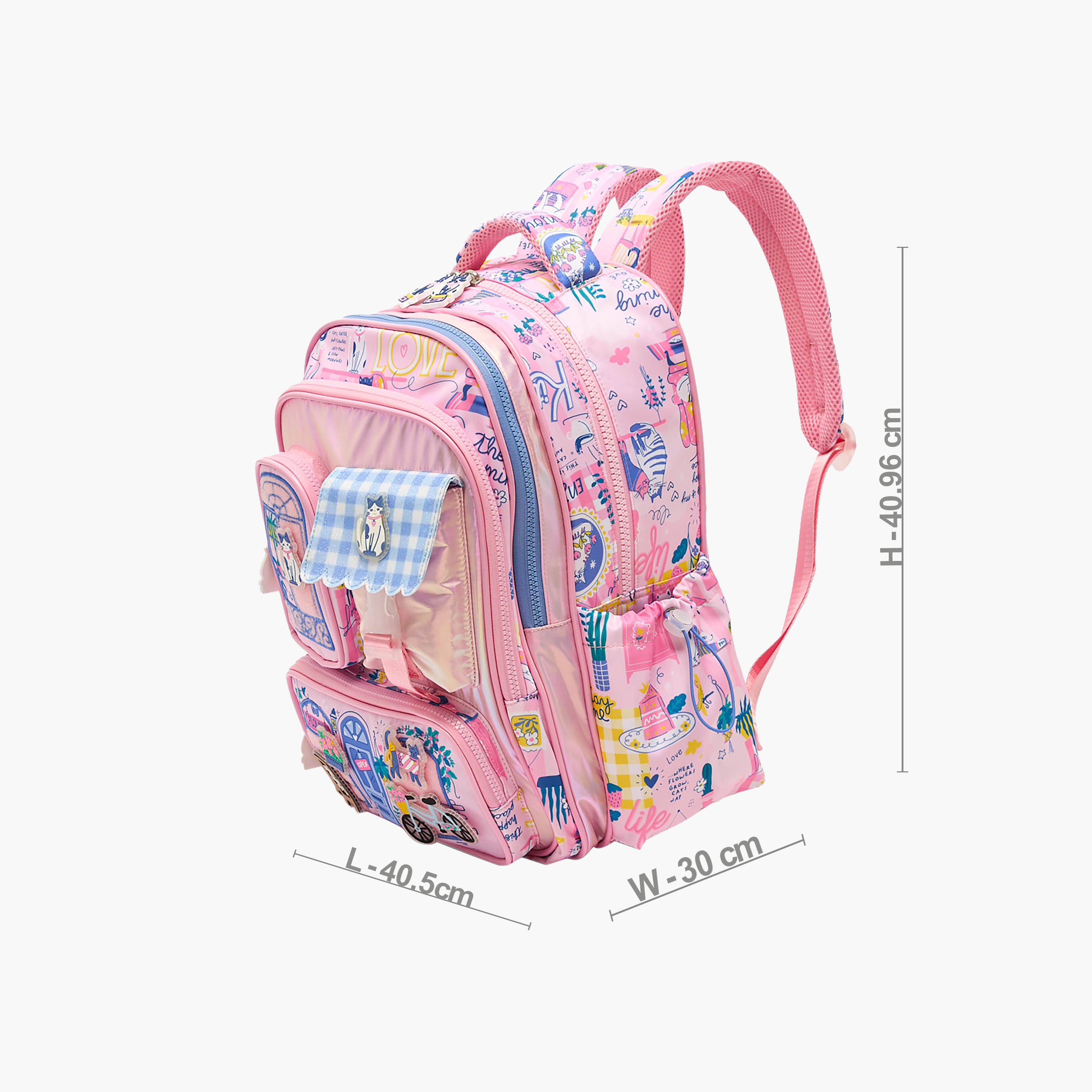 شنطة ظهر بطبعات للبنات بعمر 5 إلى 8 سنوات مع أحزمة كتف مبطنة من جونيورز - 16 بوصة-school-bagsandbackpacks-backpacks-image-8