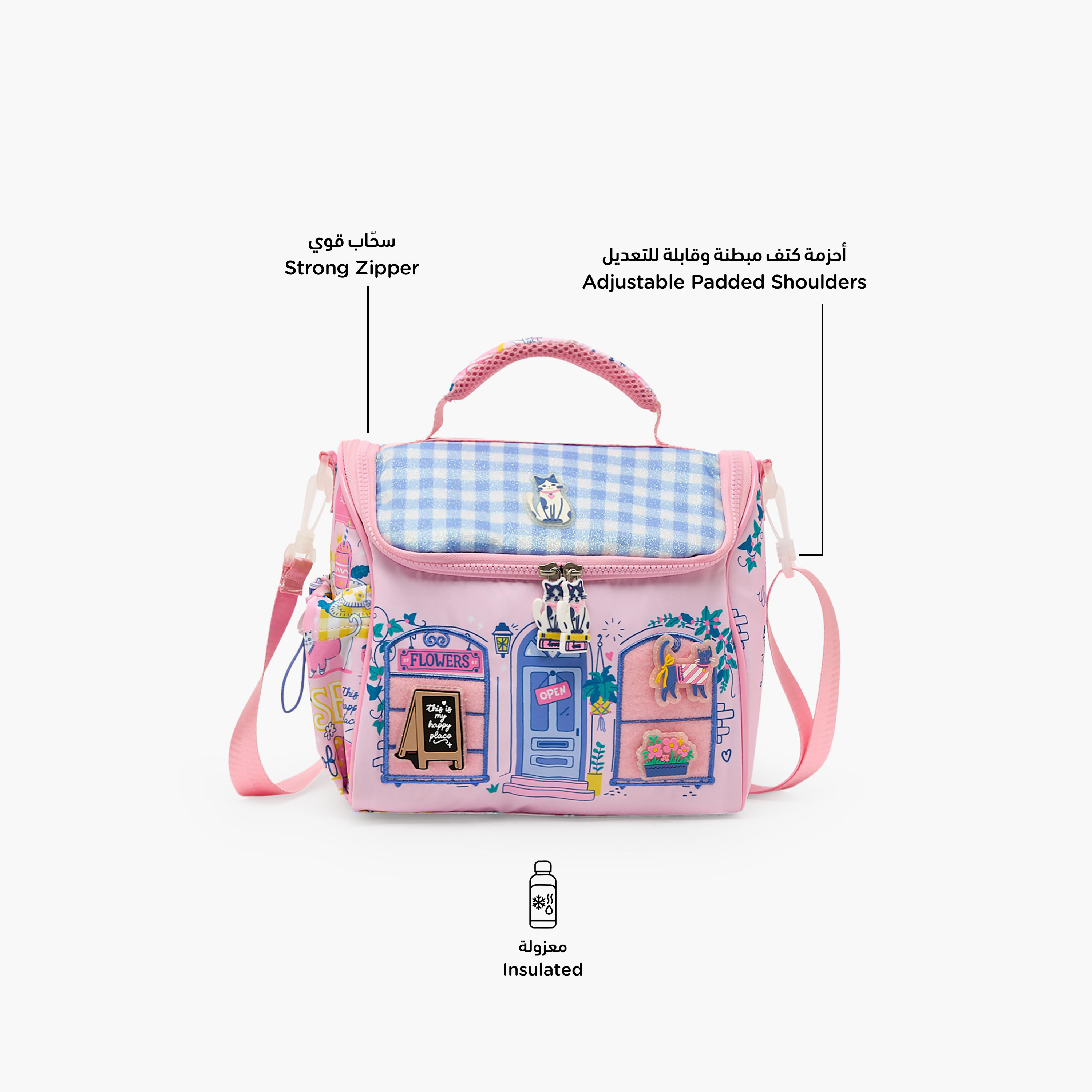 Juniors Cute Print Lunch Bag for Girls 5-8 Years with Thermal Insulation-school-lunchessentials-lunchbags-image-2
