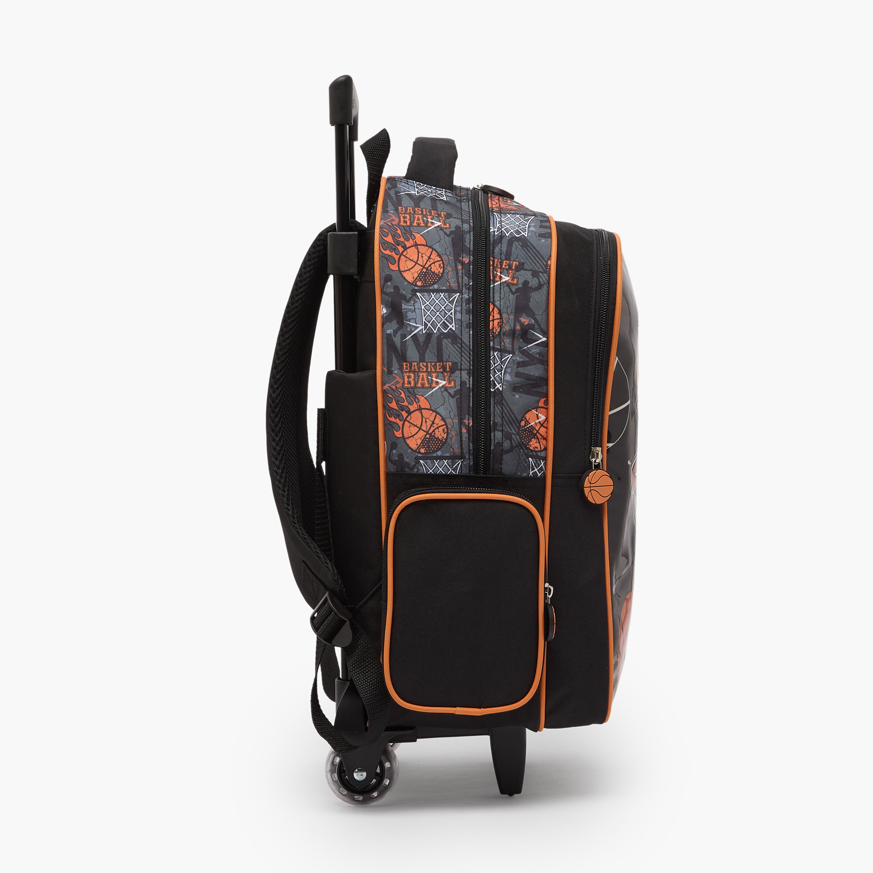 Juniors Basketball 3-Piece School Trolley Bag Set for Boys 5-8 Years with Lunch Bag - 16 inches-school-bagsandbackpacks-trolleybags-image-10