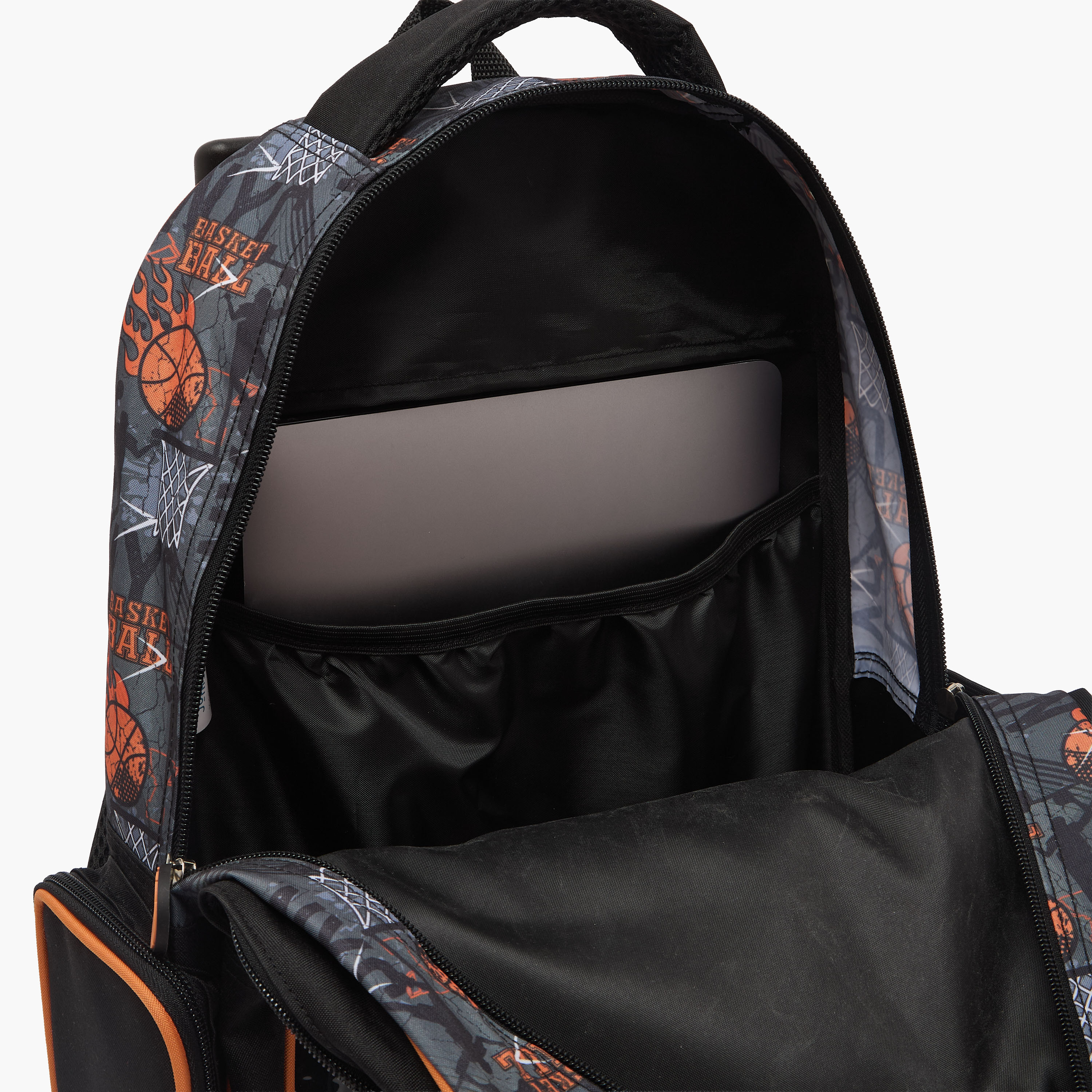 Juniors Basketball 3-Piece School Trolley Bag Set for Boys 5-8 Years with Lunch Bag - 16 inches-school-bagsandbackpacks-trolleybags-image-8