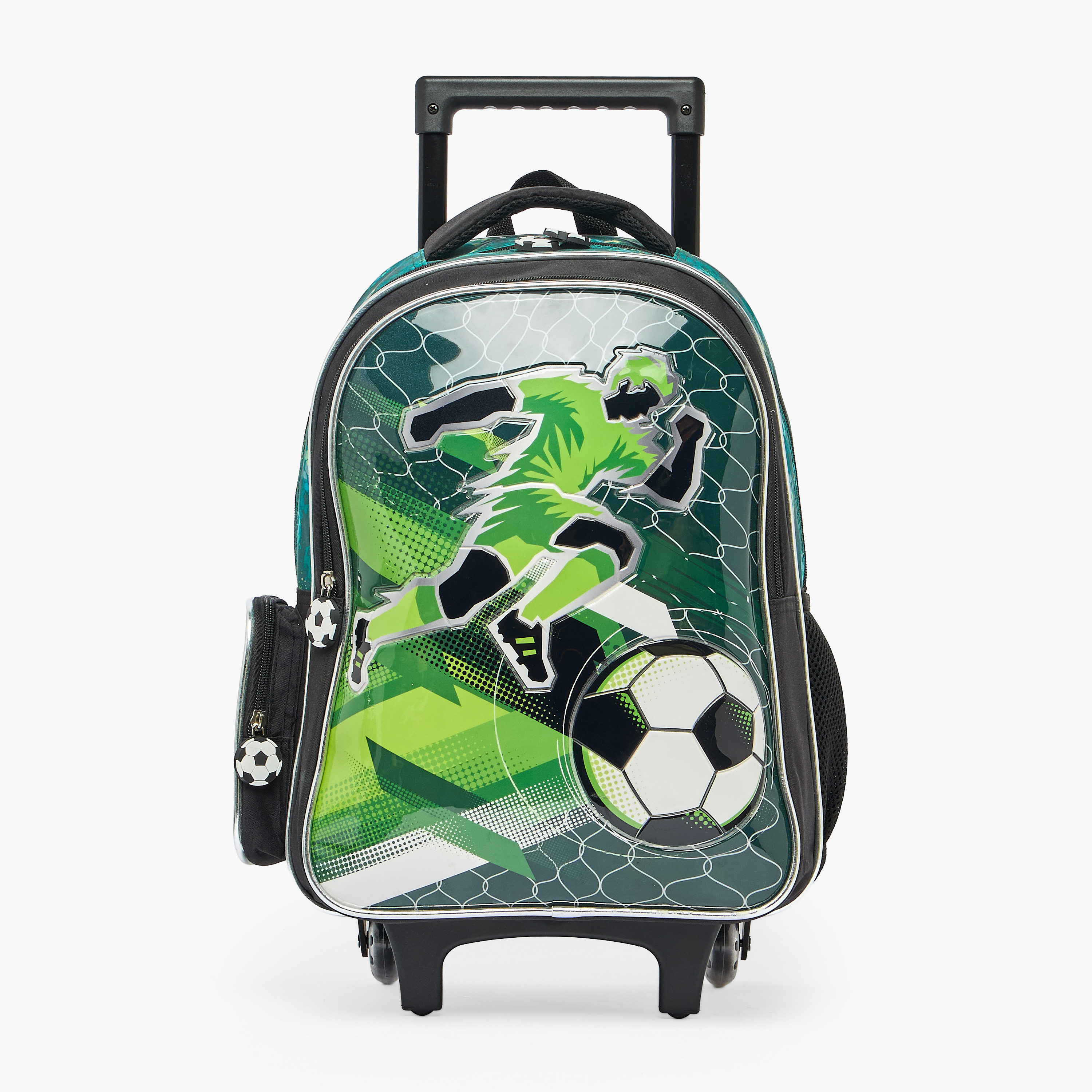 Juniors Football 3-Piece School Trolley Bag Set for Boys 5-8 Years with Pencil Pouch - 16 inches-school-bagsandbackpacks-trolleybags-image-2