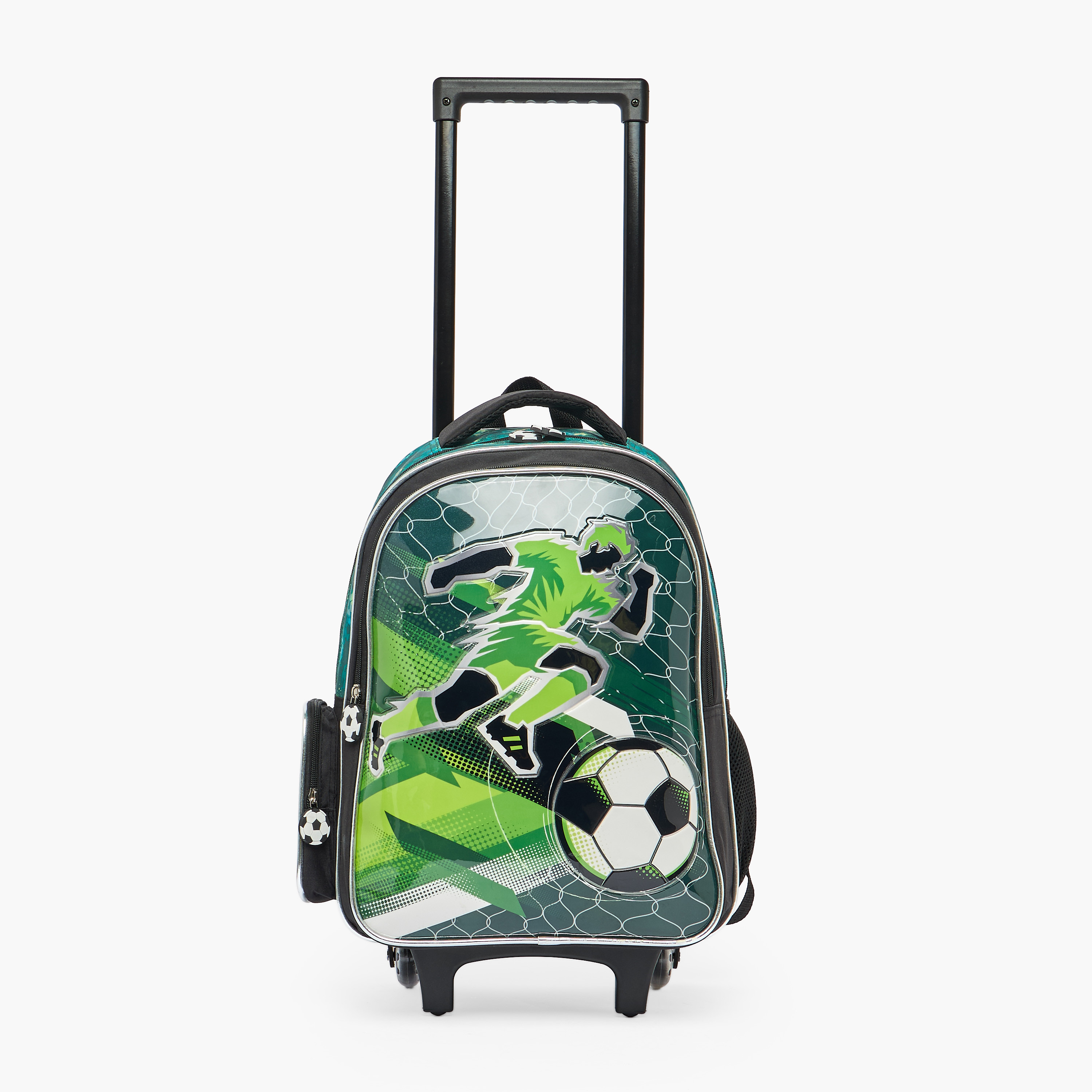 Juniors Football 3-Piece School Trolley Bag Set for Boys 5-8 Years with Pencil Pouch - 16 inches-school-bagsandbackpacks-trolleybags-image-3