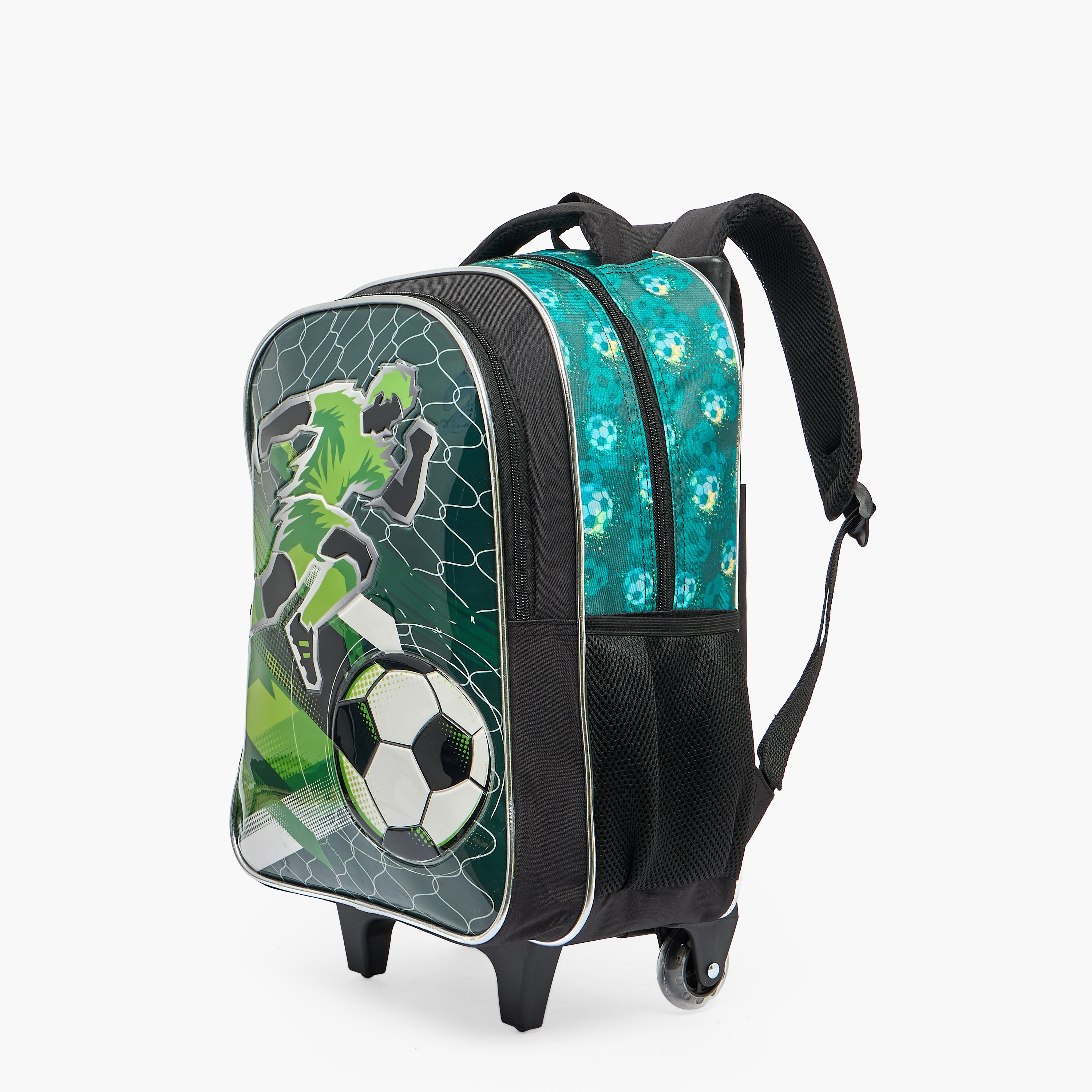 Juniors Football 3-Piece School Trolley Bag Set for Boys 5-8 Years with Pencil Pouch - 16 inches-school-bagsandbackpacks-trolleybags-image-7