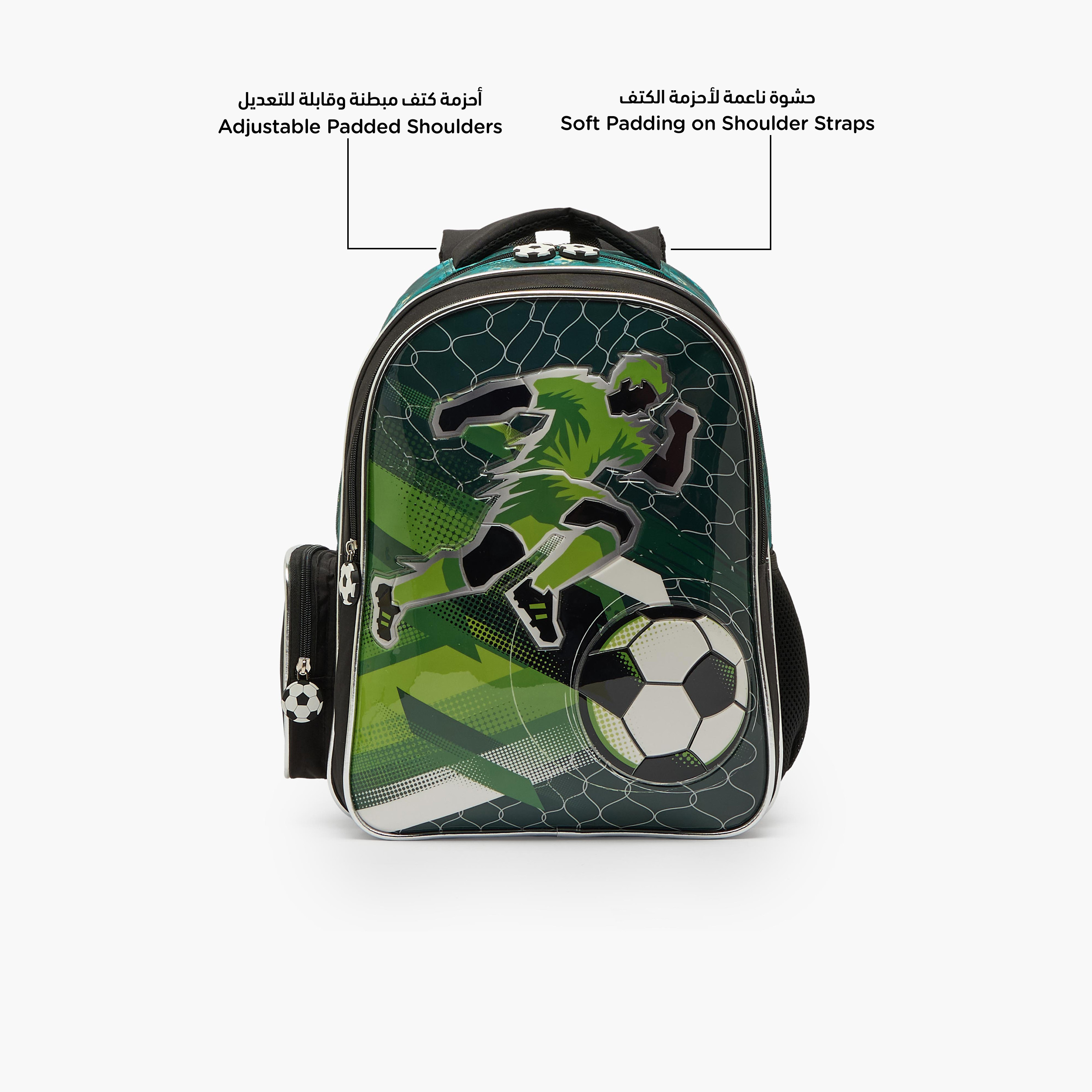 Juniors Printed 3-Piece School Backpack Set for Boys 5-8 Years with Lunch Bag - 16 inches-school-bagsandbackpacks-backpacks-image-3