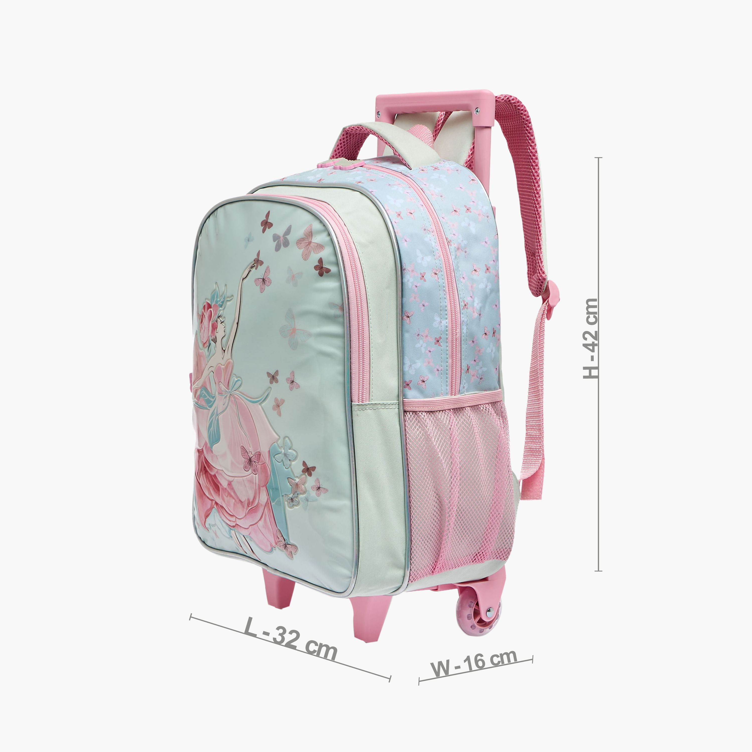 Juniors Ballet Print 3-Piece School Trolley Bag Set for Girls 5-8 Years with Lunch Bag - 16 inches-school-bagsandbackpacks-trolleybags-image-13