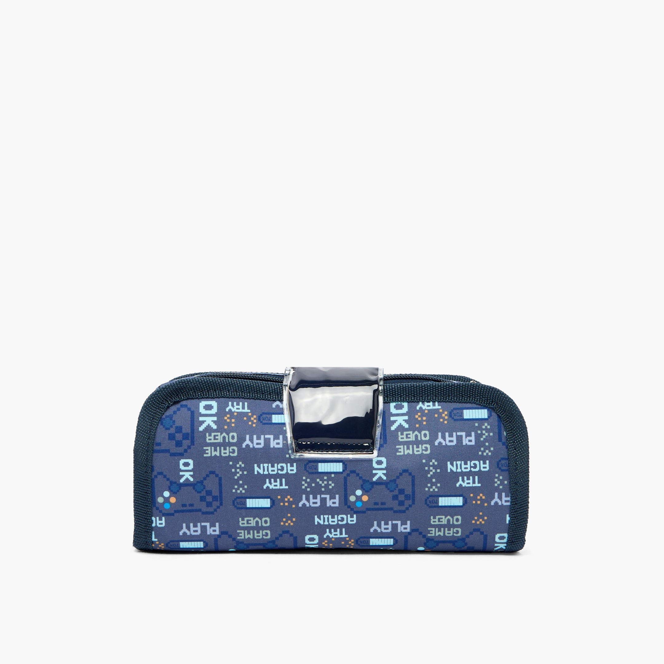 Juniors Game Print Pencil Pouch with 2 Compartments-school-stationery-pencilcases-image-5