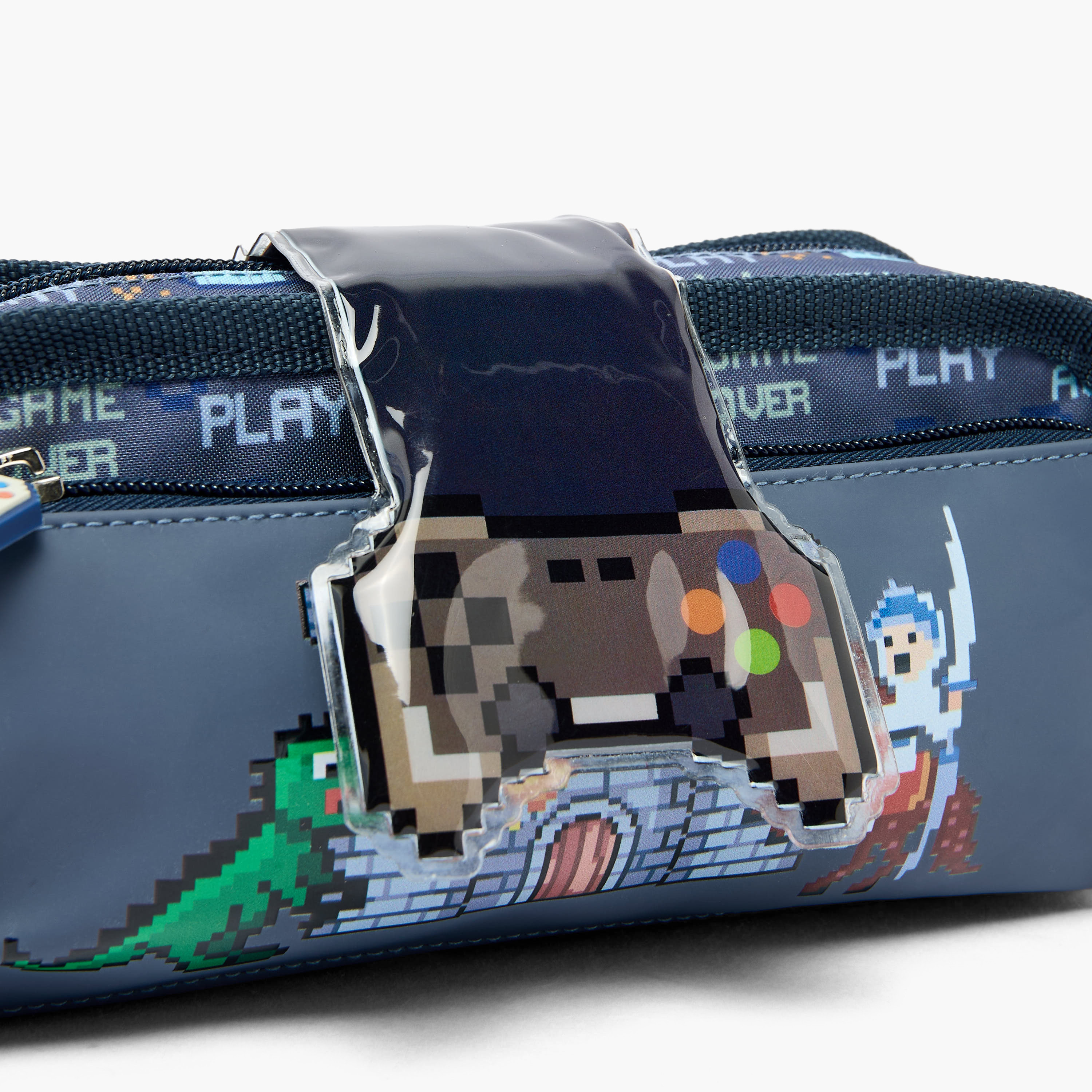 Juniors Game Print Pencil Pouch with 2 Compartments-school-stationery-pencilcases-image-7