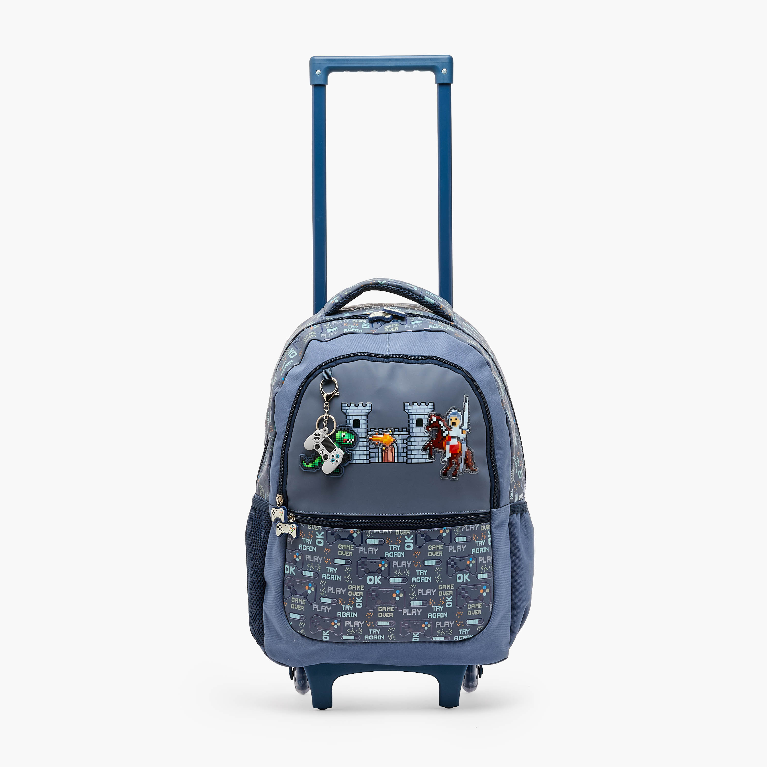 Juniors Gaming Print Trolley Bag for Boys 5-8 Years with Retractable Handle - 16 inches-school-bagsandbackpacks-trolleybags-image-2