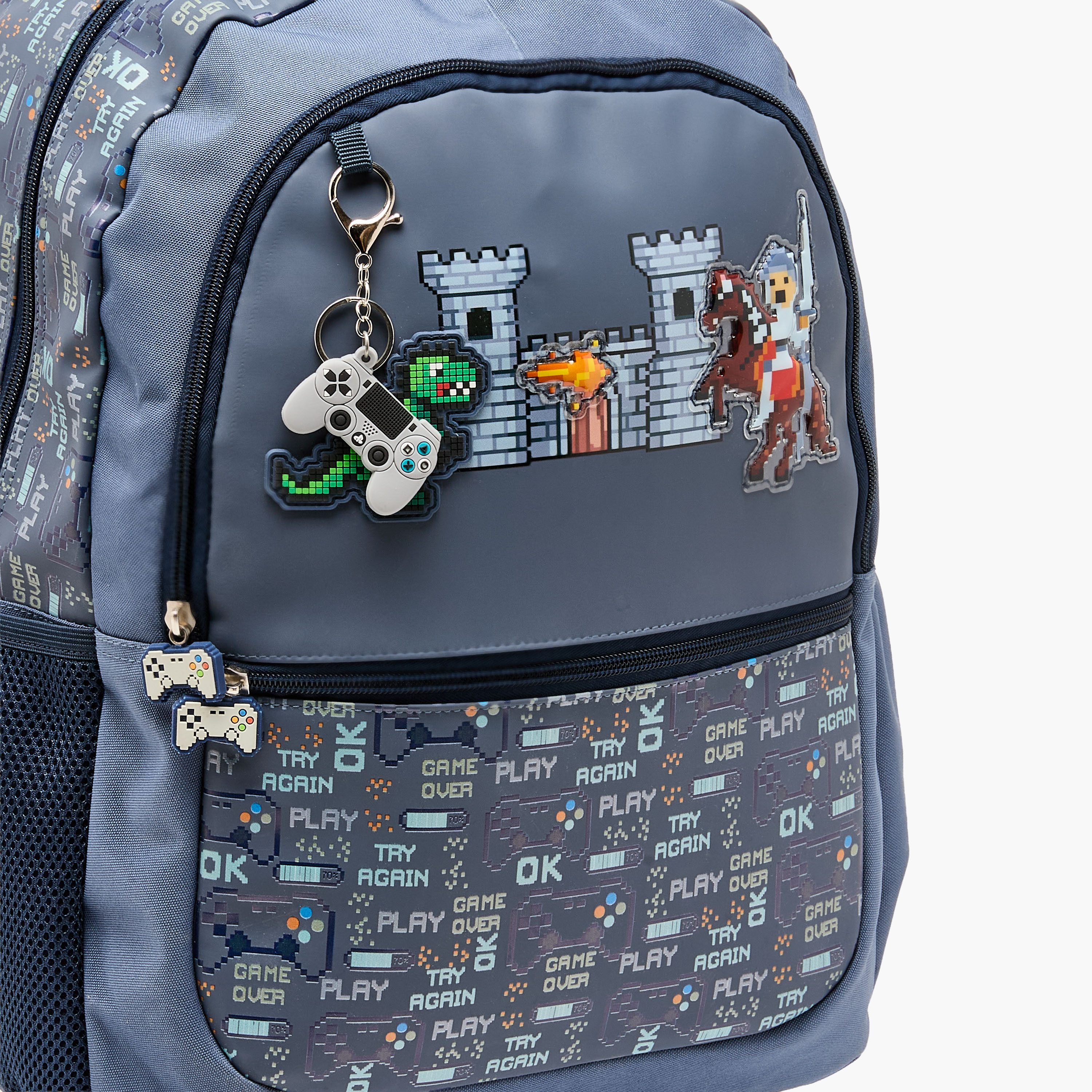 Juniors Gaming Print Trolley Bag for Boys 5-8 Years with Retractable Handle - 16 inches-school-bagsandbackpacks-trolleybags-image-4