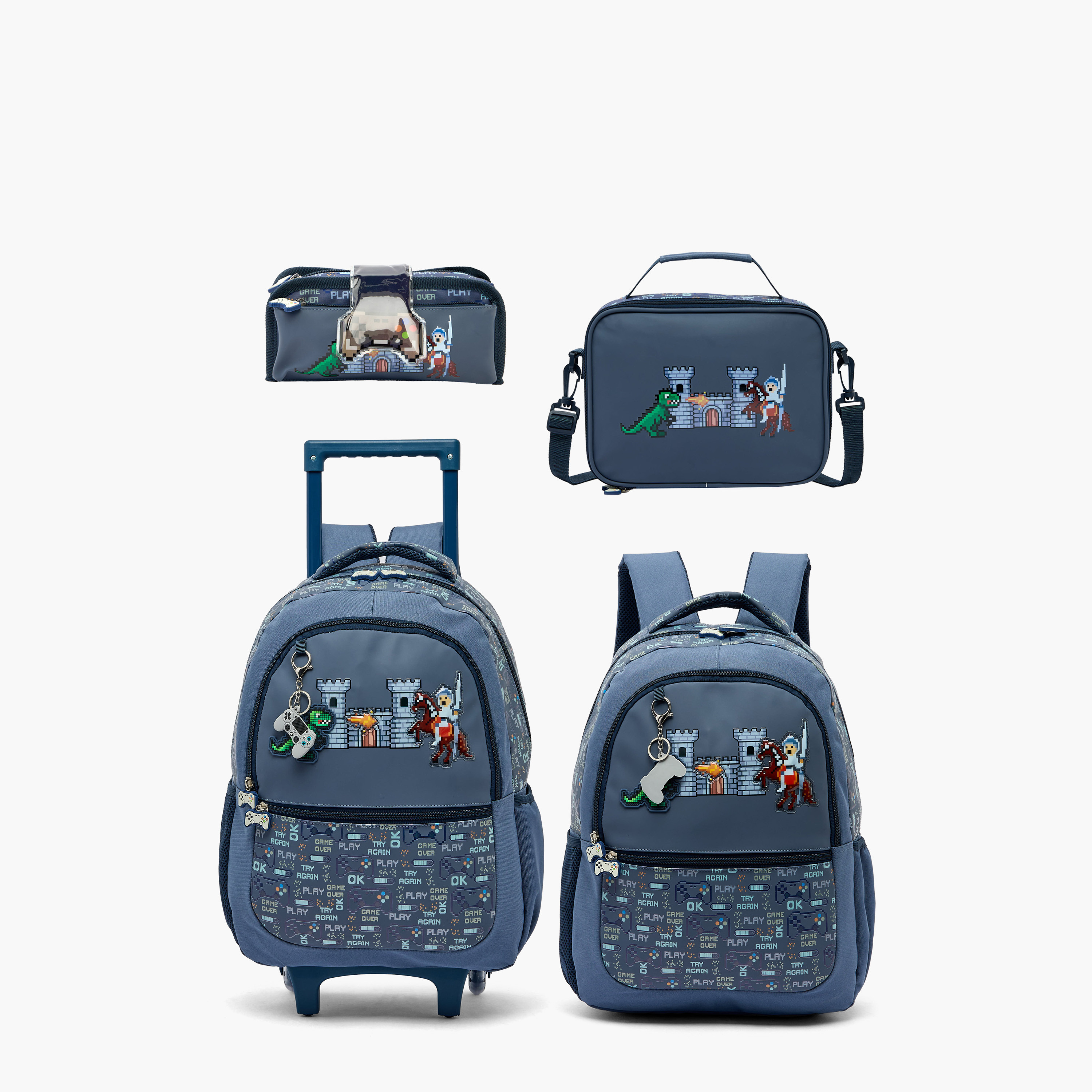 Juniors Dinosaur Print Lunch Bag for Boys 5-8 Years with Insulation-school-lunchessentials-lunchbags-image-11