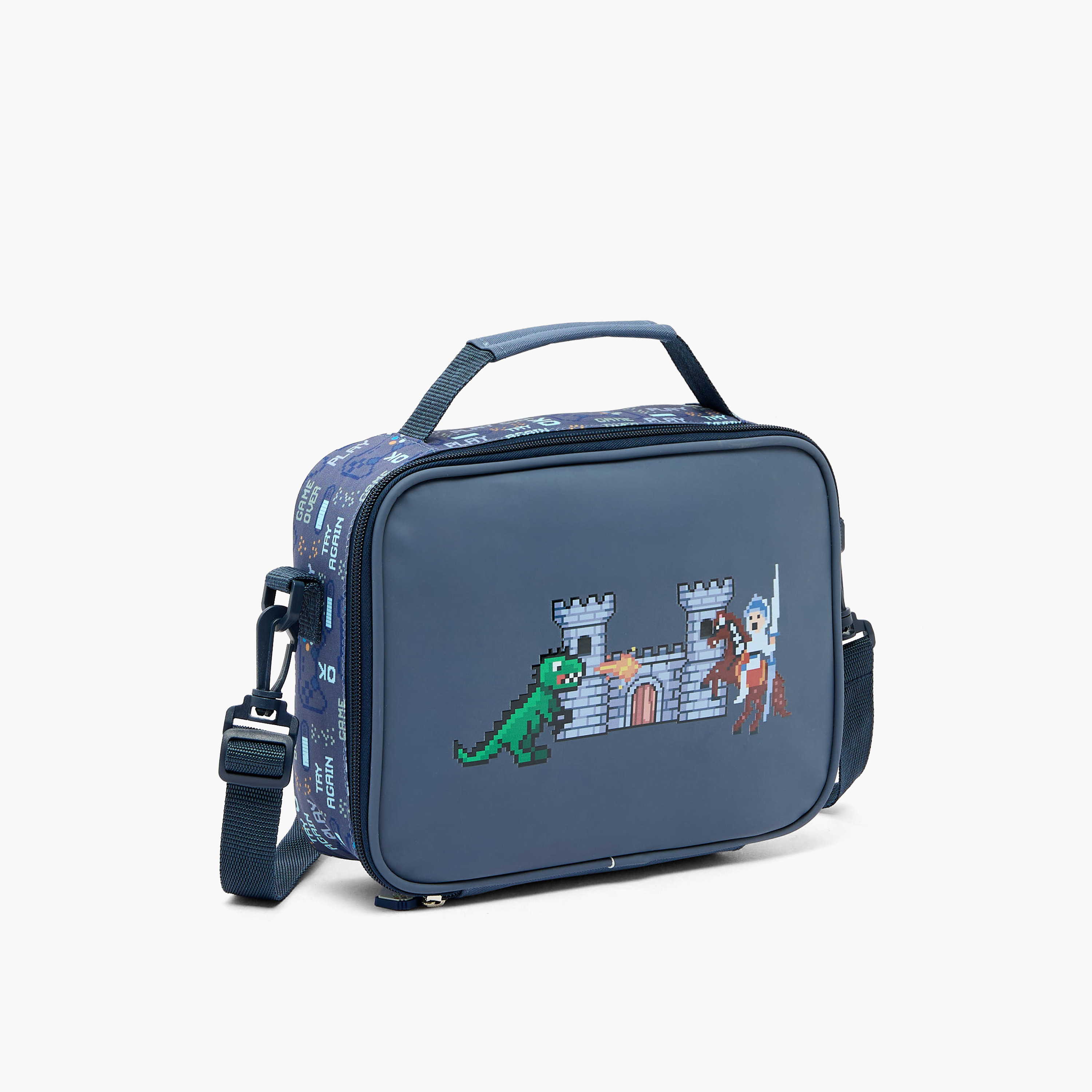 Juniors Dinosaur Print Lunch Bag for Boys 5-8 Years with Insulation-school-lunchessentials-lunchbags-image-2