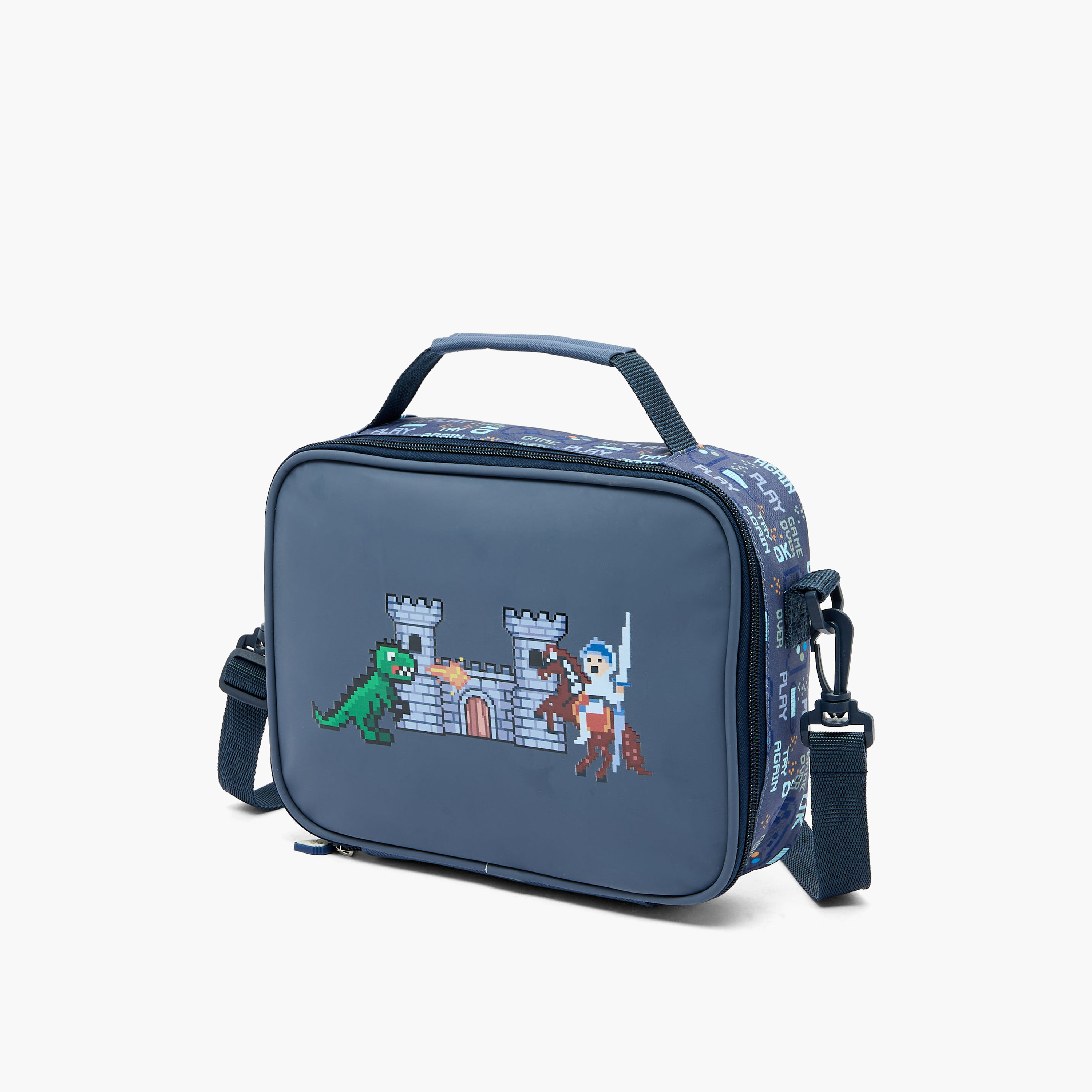 Juniors Dinosaur Print Lunch Bag for Boys 5-8 Years with Insulation-school-lunchessentials-lunchbags-image-3