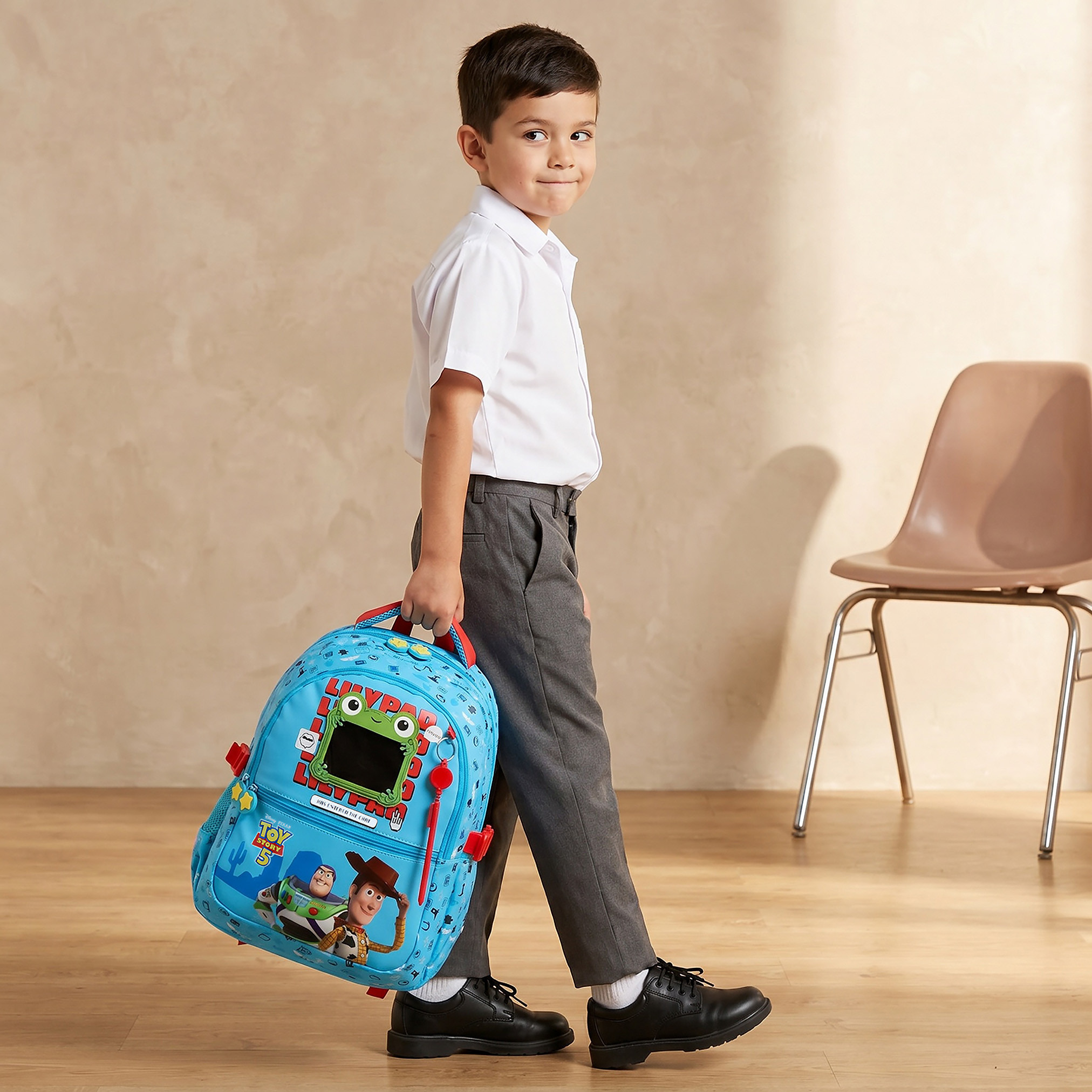 Disney Toy Story Print Backpack for Boys 5-8 Years with Padded Straps - 16 inches-school-bagsandbackpacks-backpacks-image-3