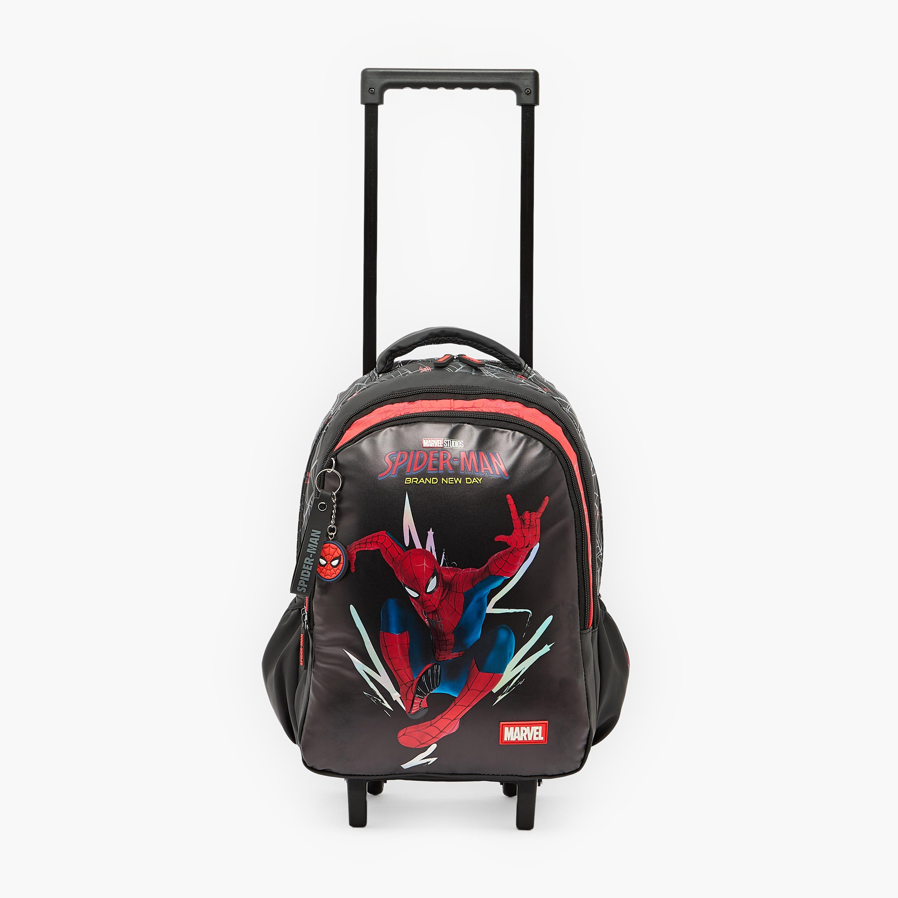 Spider-Man Print Trolley Bag for Boys 5-8 Years with Padded Straps - 16 inches-school-bagsandbackpacks-trolleybags-image-2