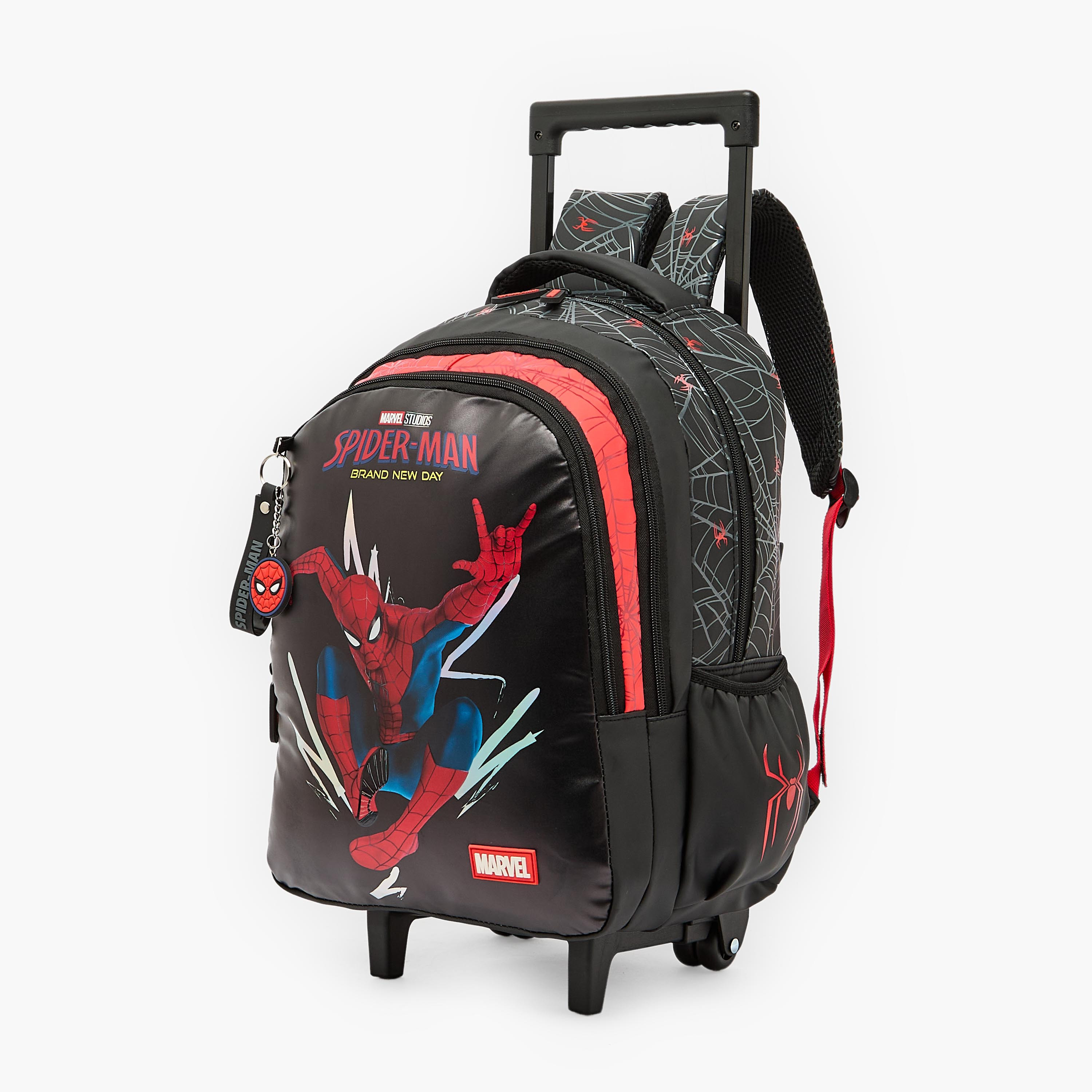 Spider-Man Print Trolley Bag for Boys 5-8 Years with Padded Straps - 16 inches-school-bagsandbackpacks-trolleybags-image-7