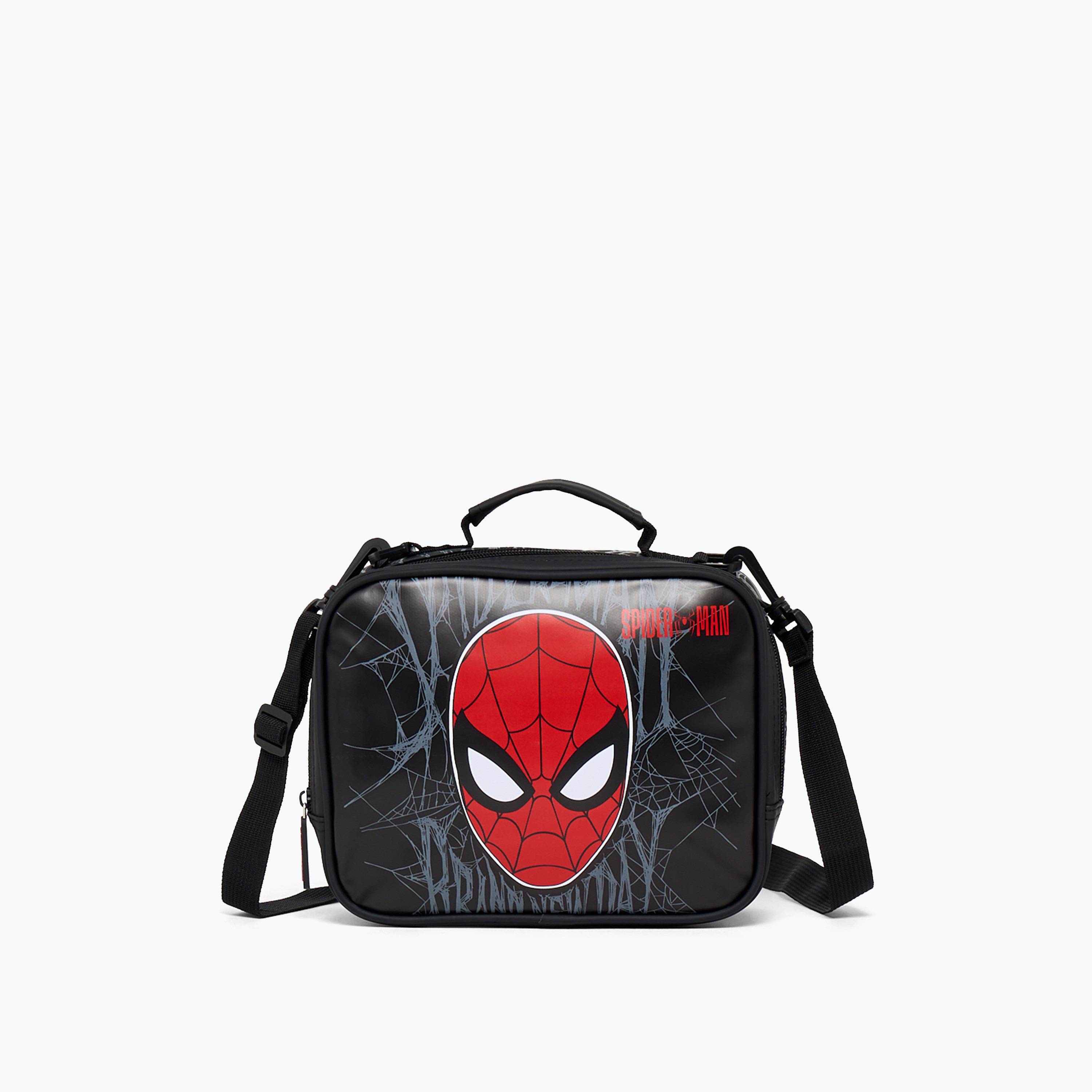 Spider-Man Print Lunch Bag for Boys 5-8 Years with Detachable Strap-school-lunchessentials-lunchbags-image-1