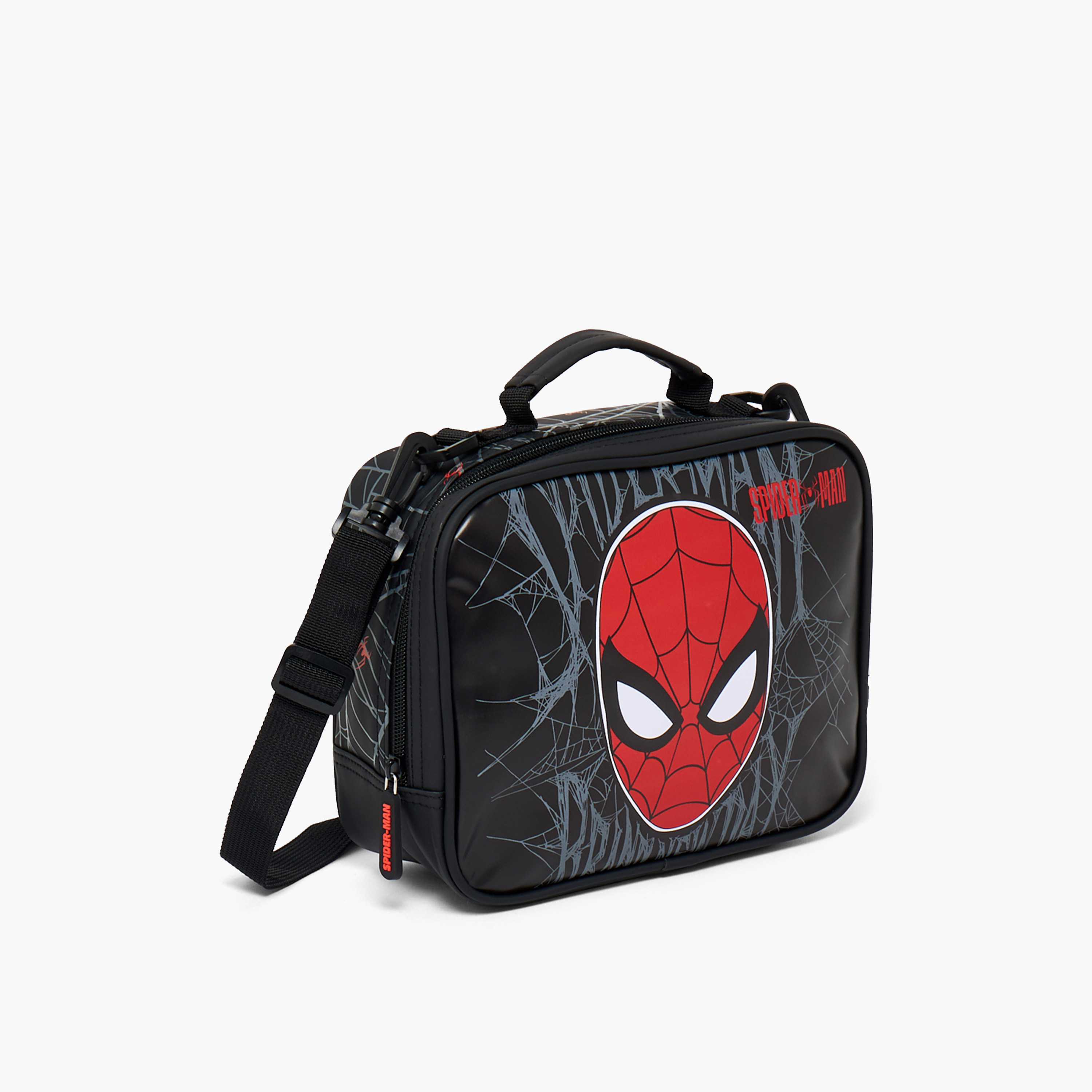 Spider-Man Print Lunch Bag for Boys 5-8 Years with Detachable Strap-school-lunchessentials-lunchbags-image-3