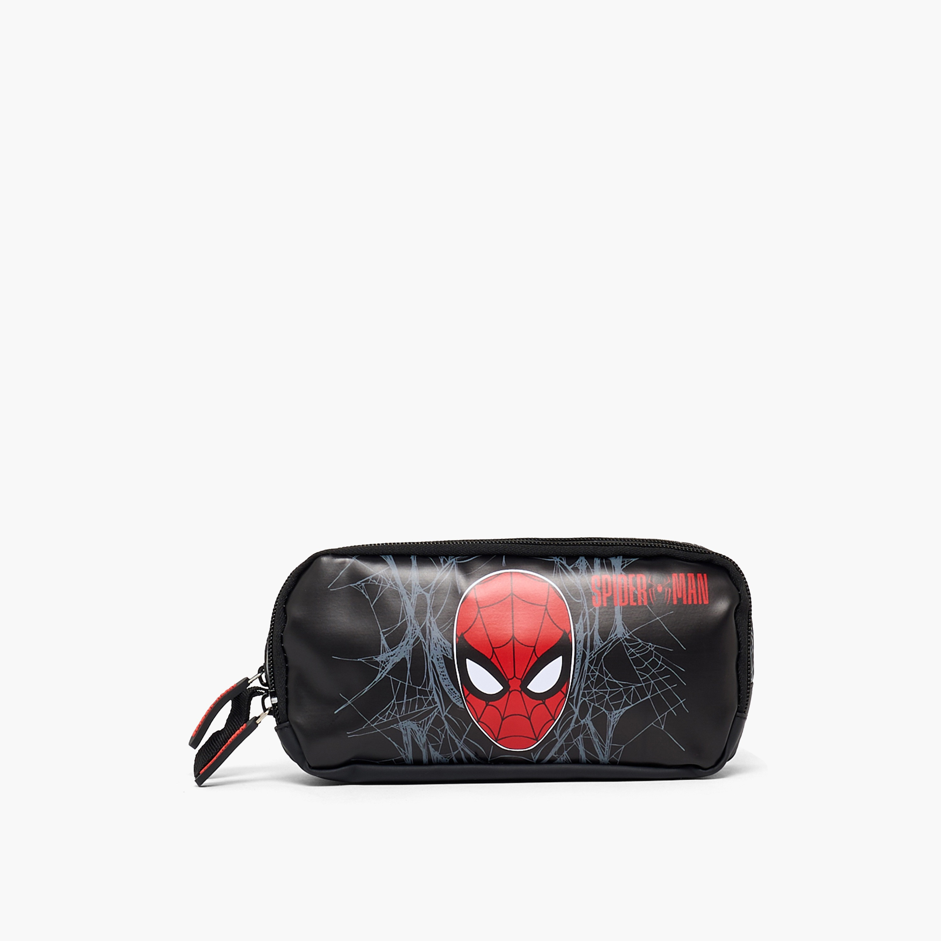 Spider-Man Print Pencil Pouch with 2 Compartment-school-stationery-pencilcases-image-1