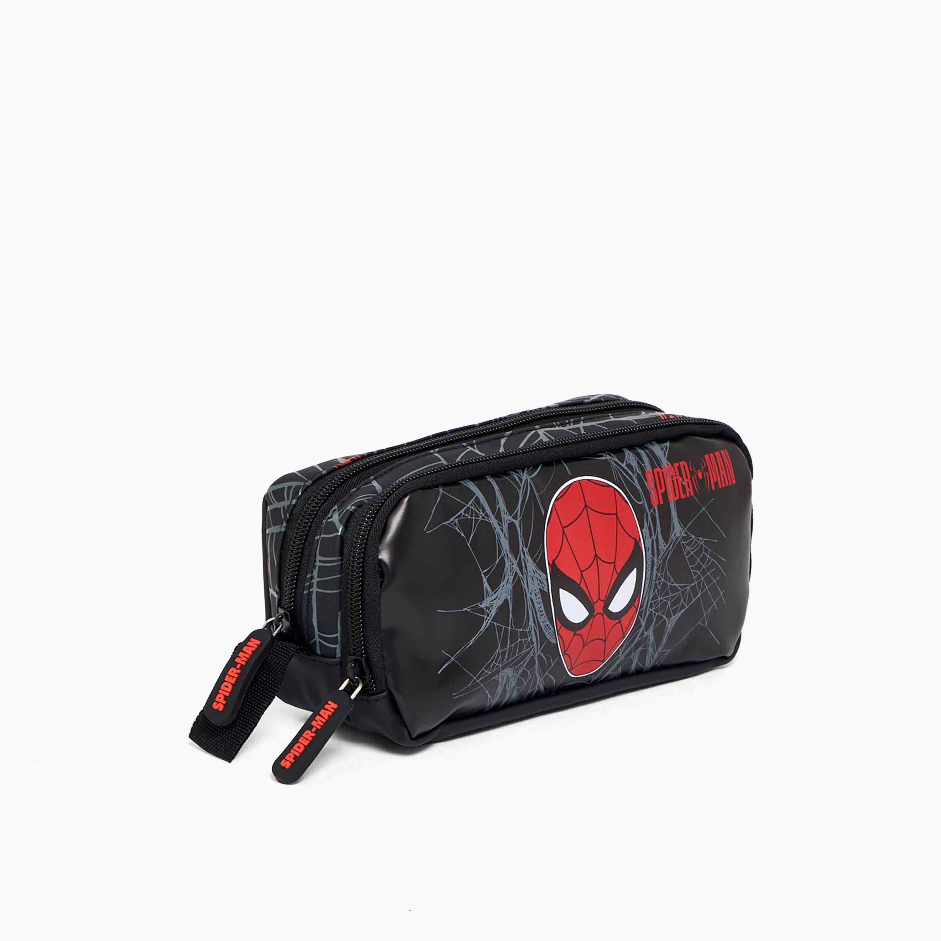 Spider-Man Print Pencil Pouch with 2 Compartment-school-stationery-pencilcases-image-5